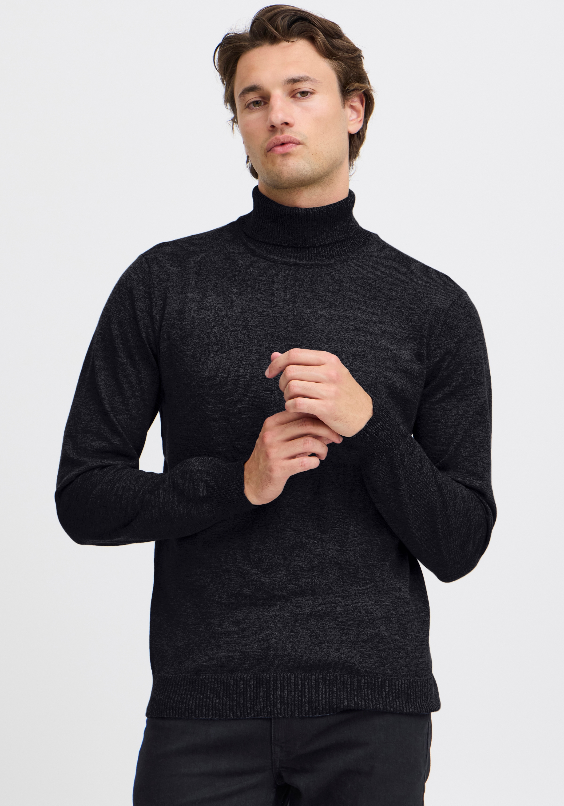Blend Rollkragenpullover "BHBRUTON roll neck knit" Regular Fit, aus Polyester, mit Rollkragen, normaler Schnitt