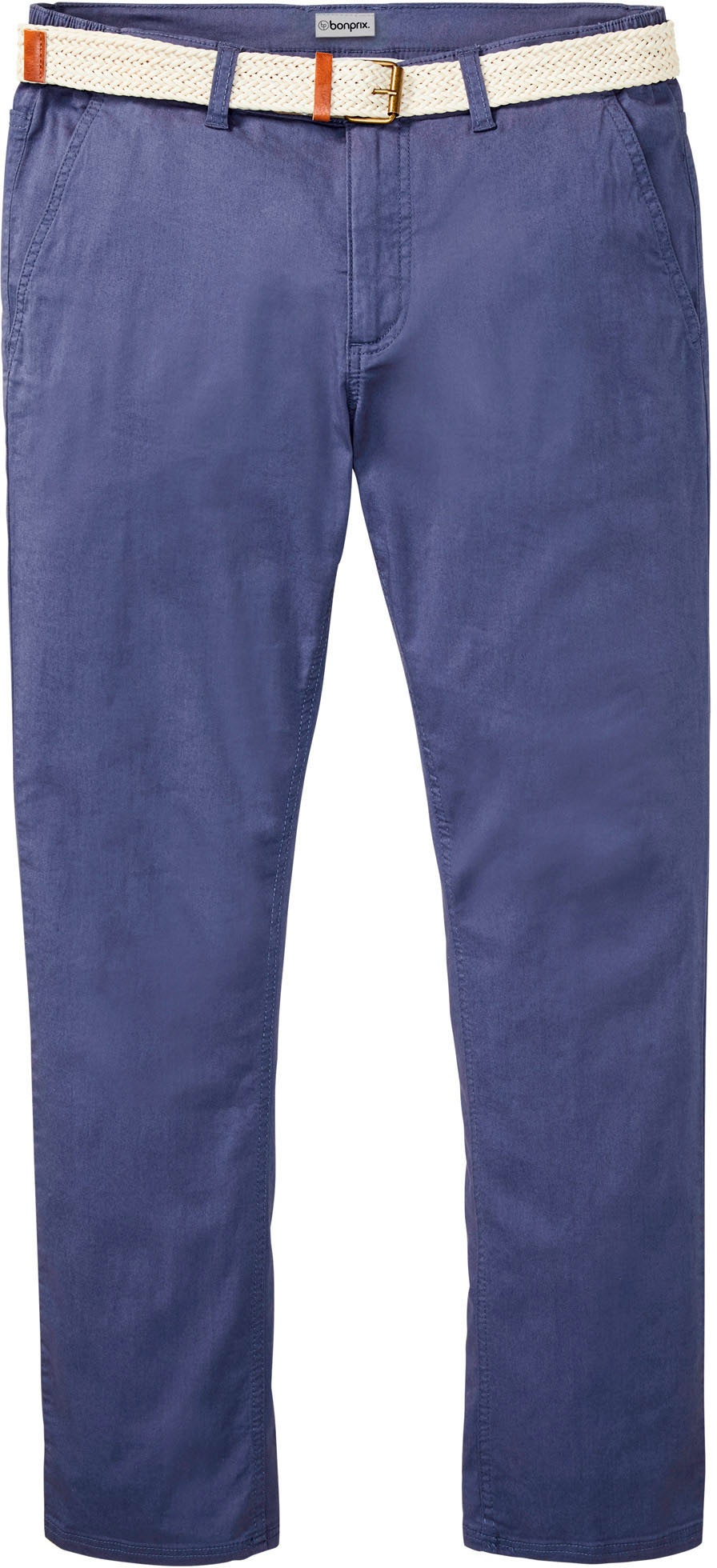 bonprix Chinohose »Regular Fit Chinohose mit Komfortbund und Gürtel, Straight«  aus Baumwolle und Elasthan, mit Komfortbund und Gürtel, Regular Fit