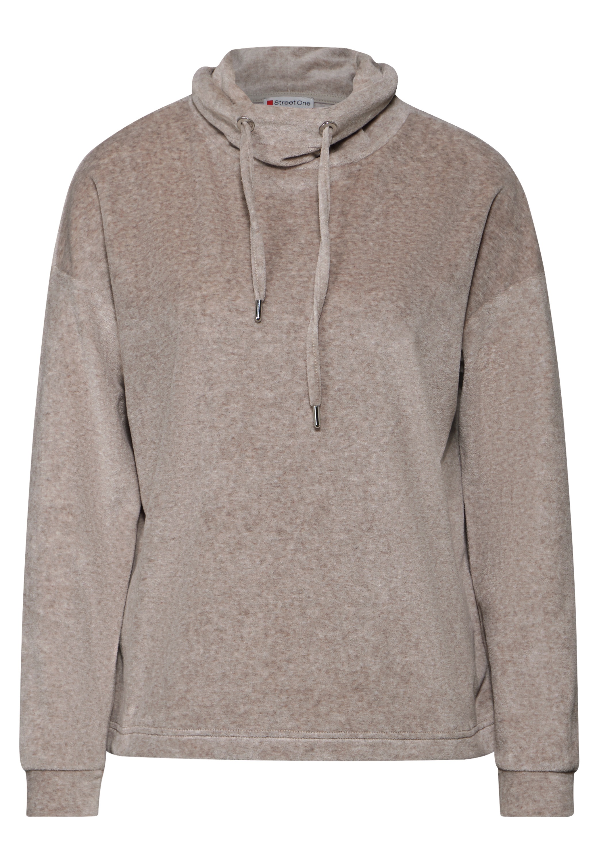 STREET ONE Langarmshirt, mit Elastiksaum
