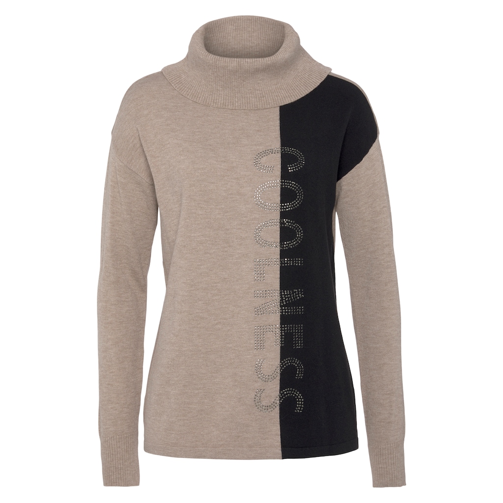 Boysen's Rollkragenpullover, mit Strass-Applikation - NEUE KOLLEKTION