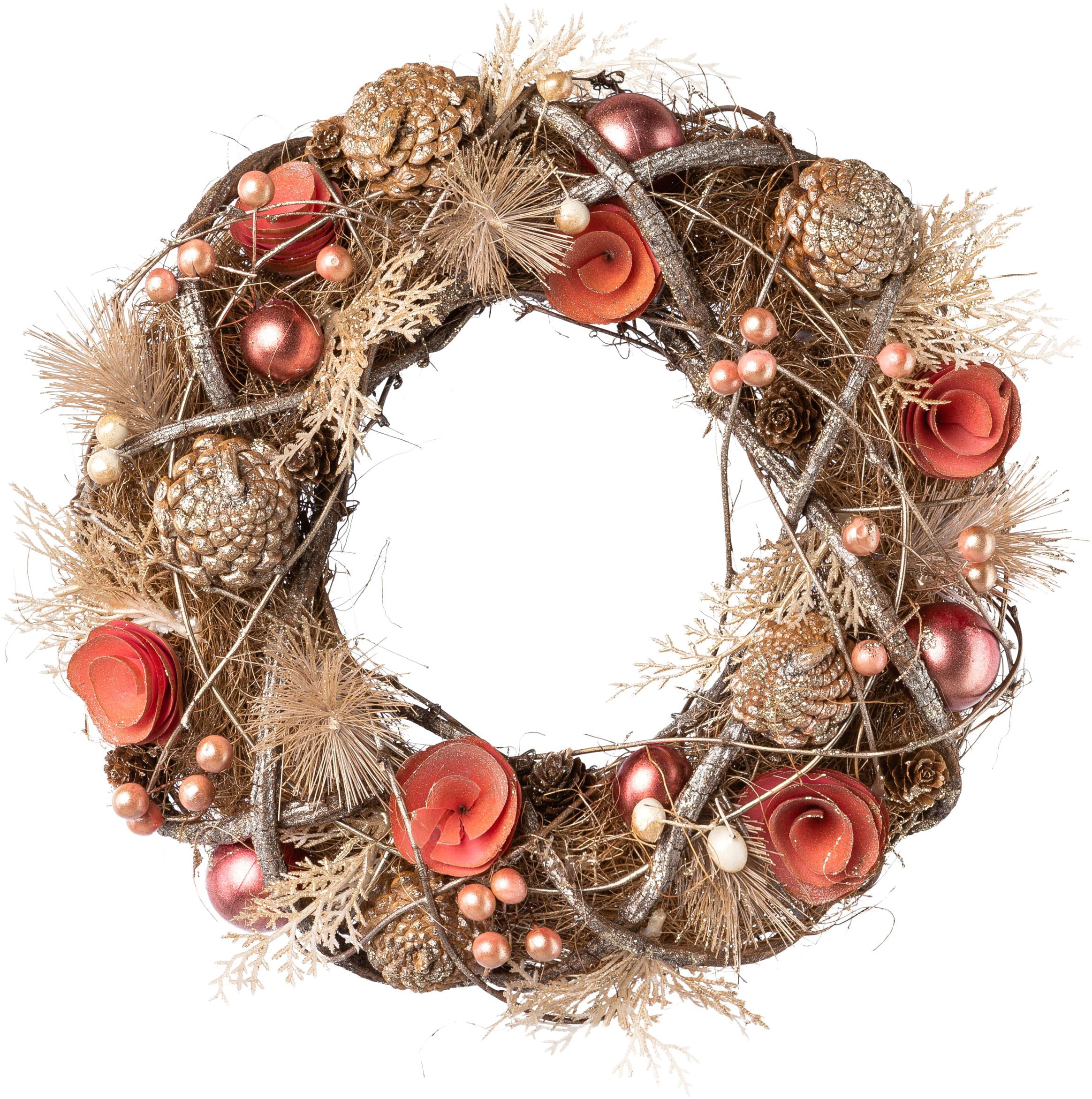 Zapfen »Weihnachtsdeko«, Creativ | Dekokranz und mit Beeren, Blüten Kugeln, deco BAUR