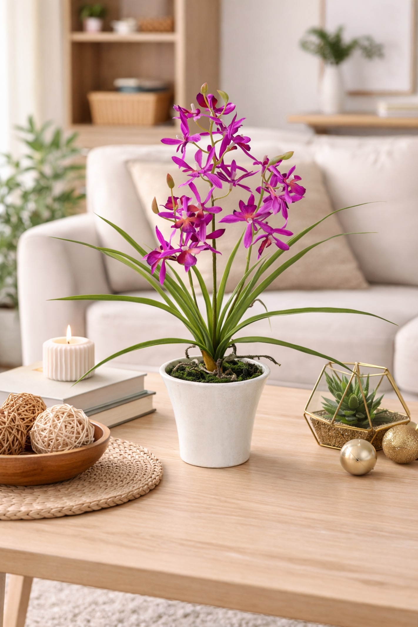 I.GE.A. Kunstorchidee "Künstliche Orchidee mit Topf" Dekoblume Kunstblume 4 günstig online kaufen