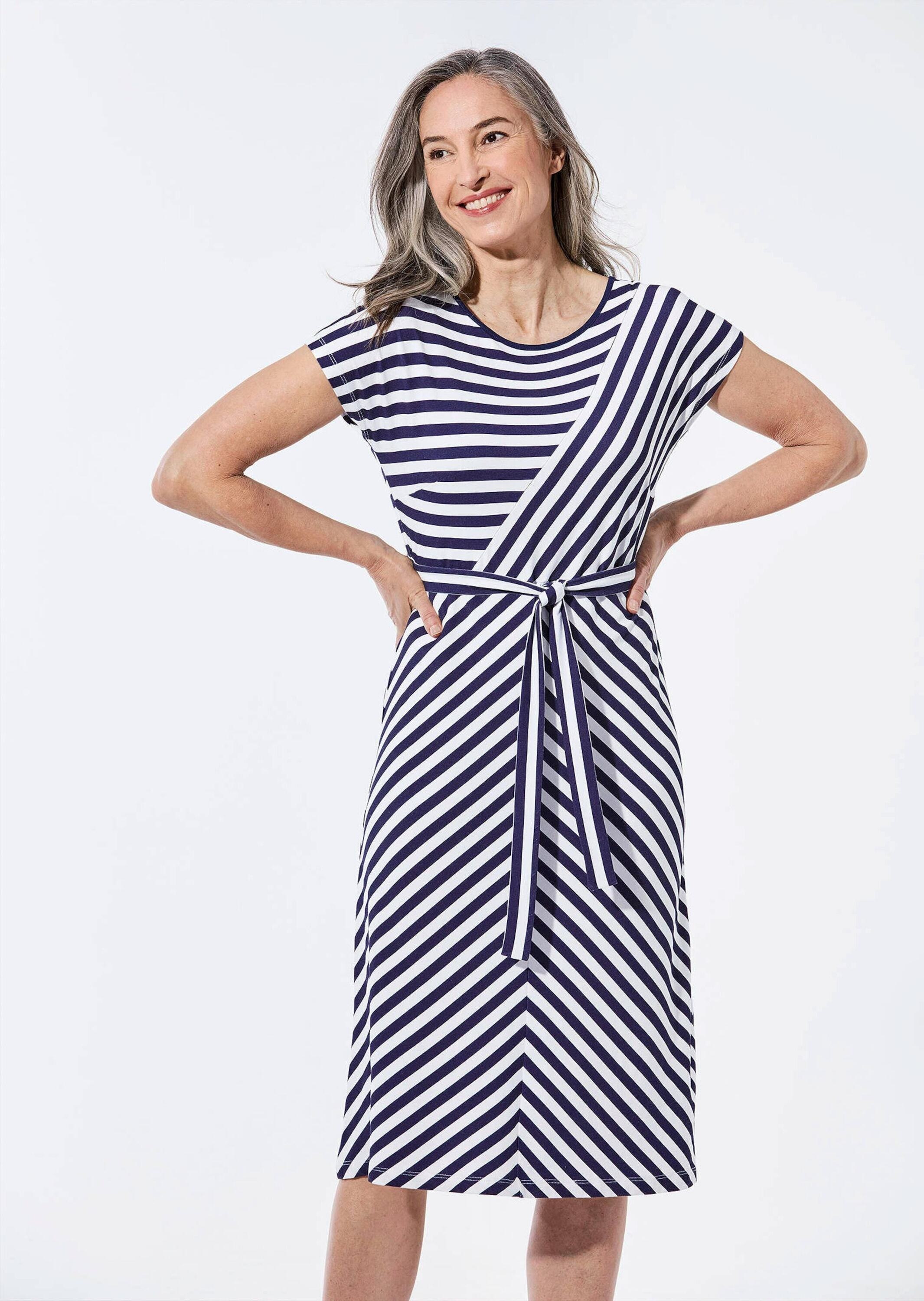 GOLDNER Sommerkleid »Kleid Kleid mit U-Boot-Ausschnitt«
