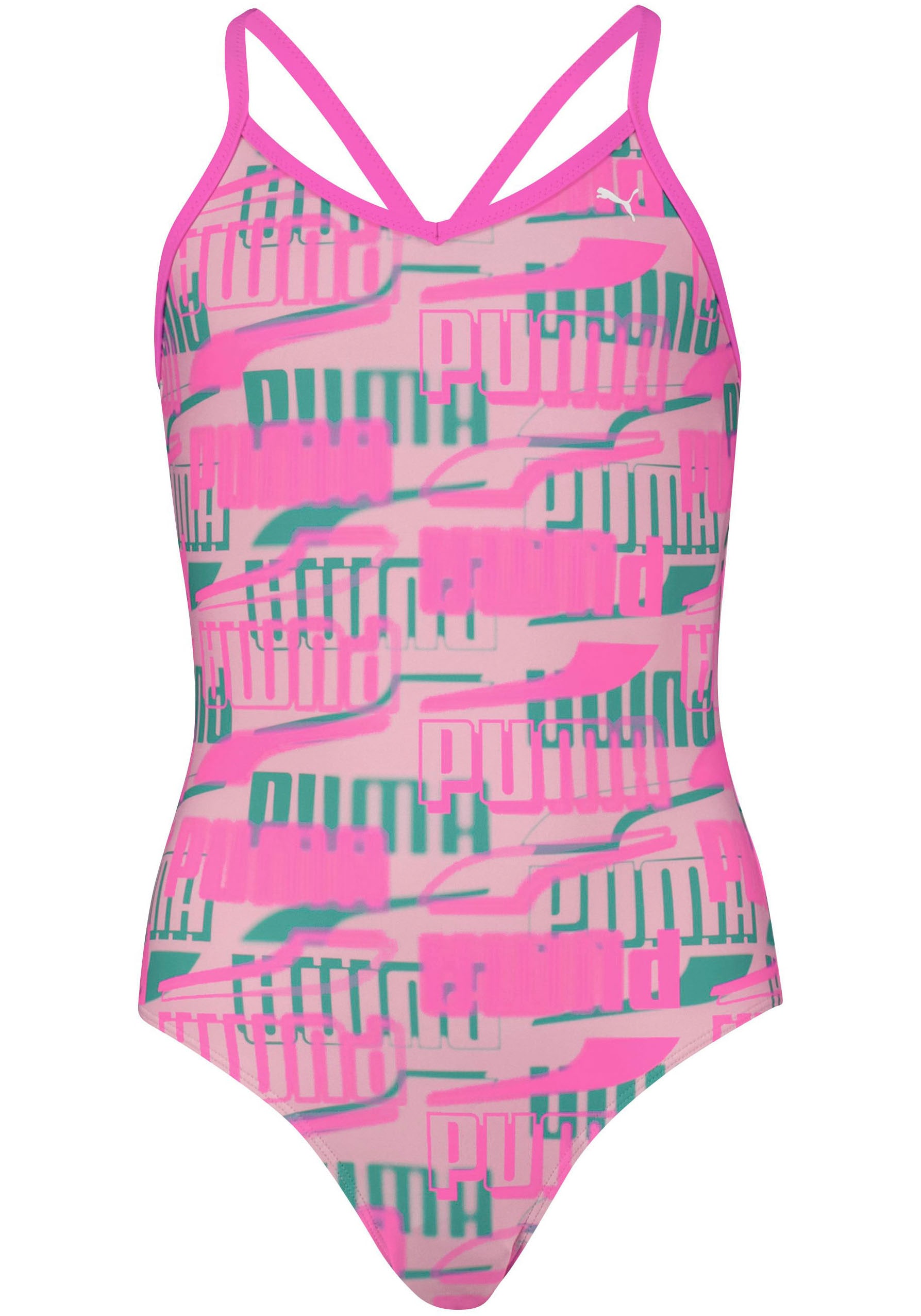PUMA Badeanzug, allover Logoprint mit Mädchen-Schwimmanzug | bestellen BAUR