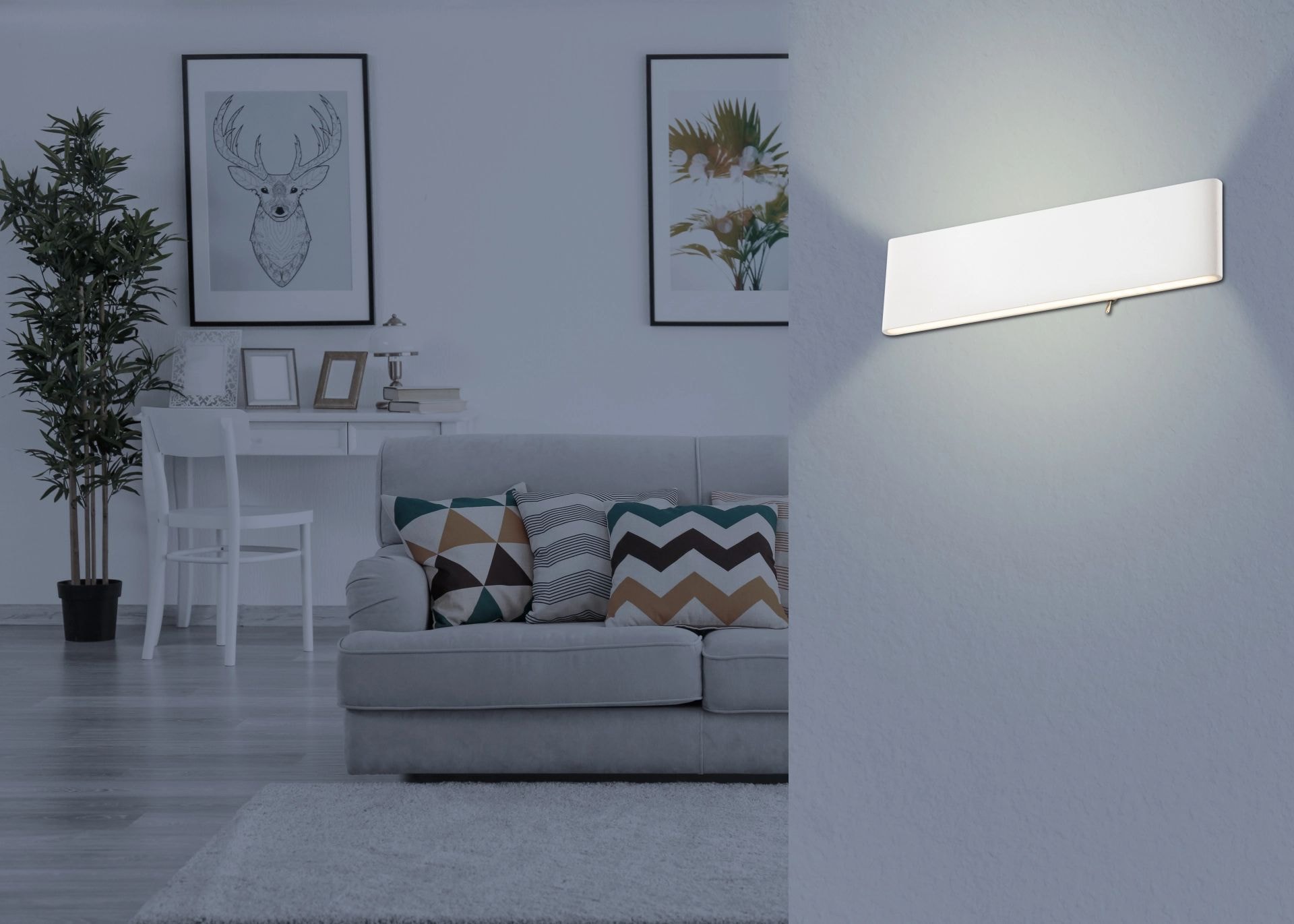 GLOBO LIGHTING LED Wandleuchte »SIEGFRIED« LED-Modul 1 Stk. Warmweiß Wandlampe mit Ein/Aus Schalter, Leuchtet auf- und abwärts