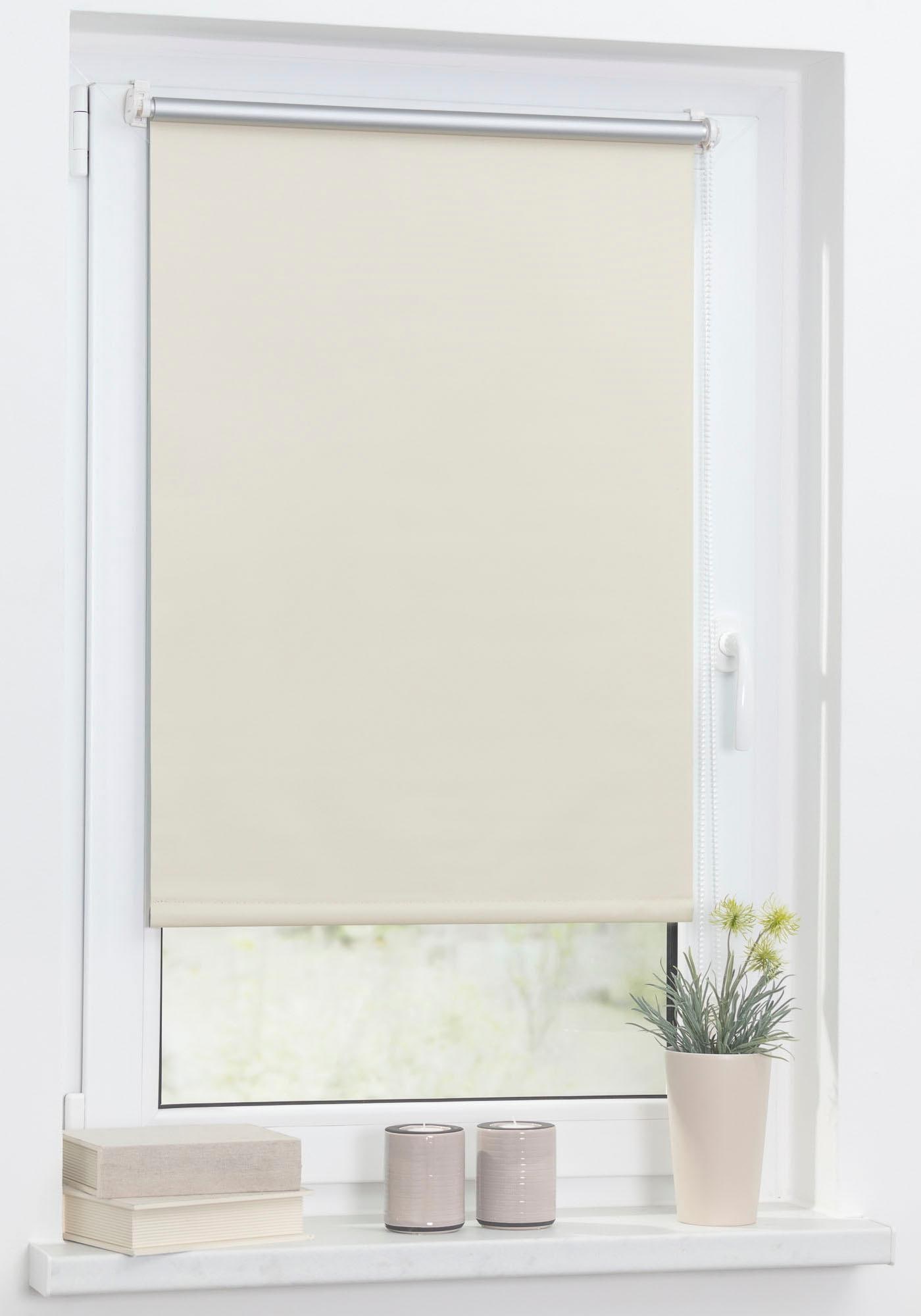 Seitenzugrollo, B:65cm H:150cm, beige, LICHTBLICK ORIGINAL, Polyester, Rollos, "Klemmfix Hitzeschutz", mit Thermobeschichtung