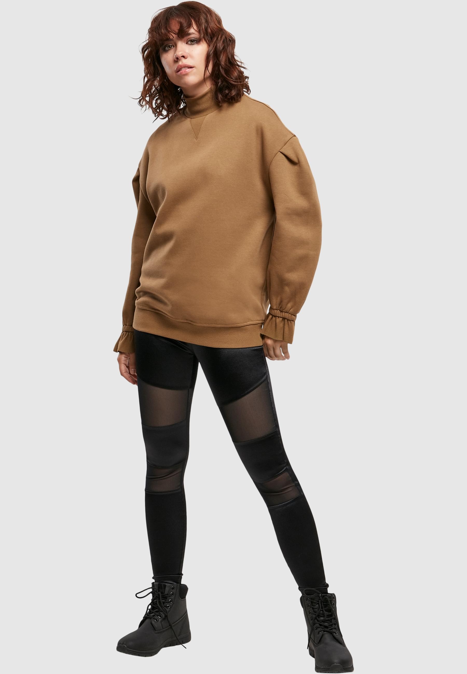 URBAN CLASSICS Sweater »Urban Classics Damen Ladies Turtleneck Crew«, (1 tlg.)