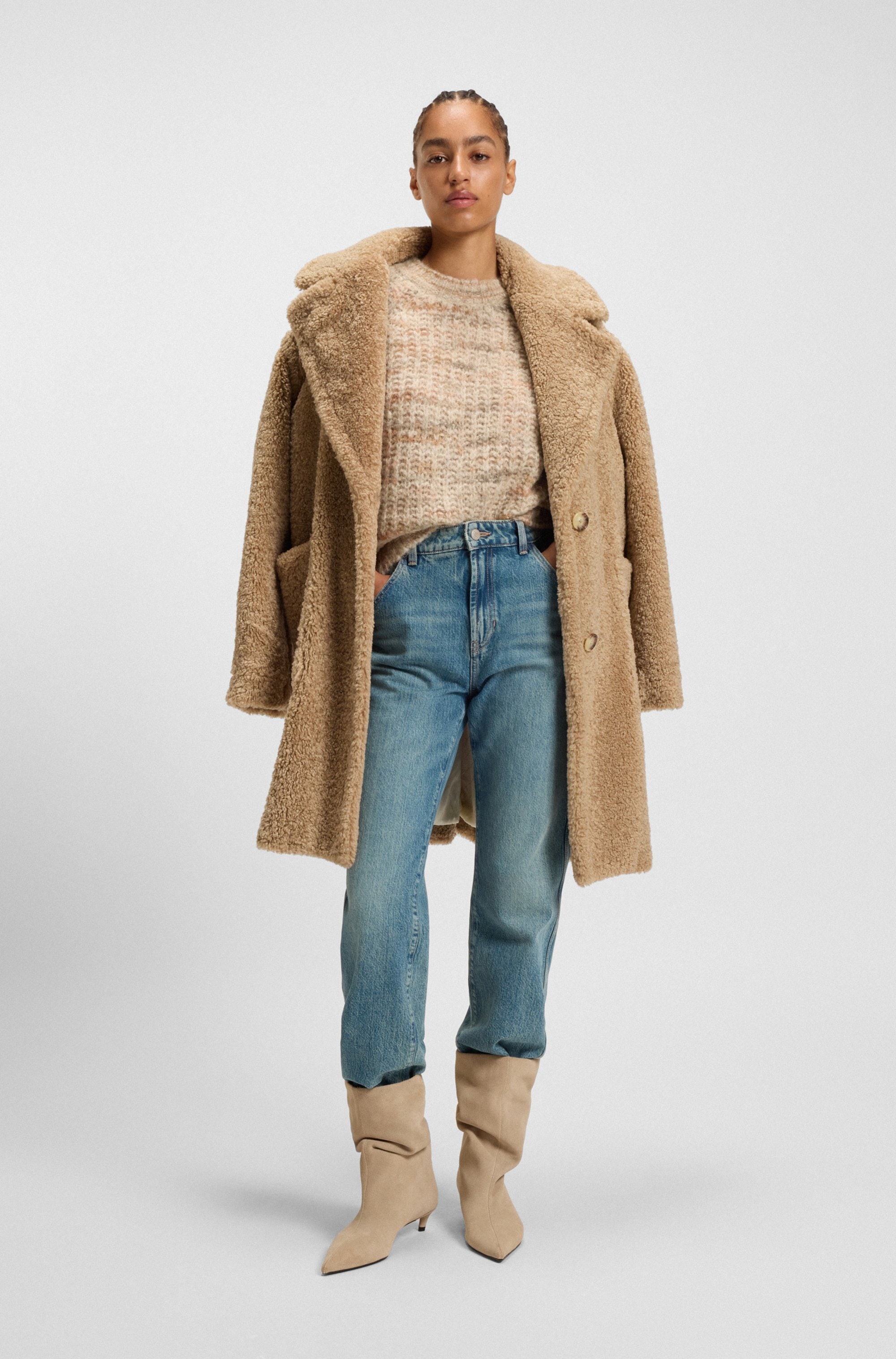BOSS ORANGE Strickpullover »Fiambella Premium Damenmode«, mit Rundhalsausschnitt