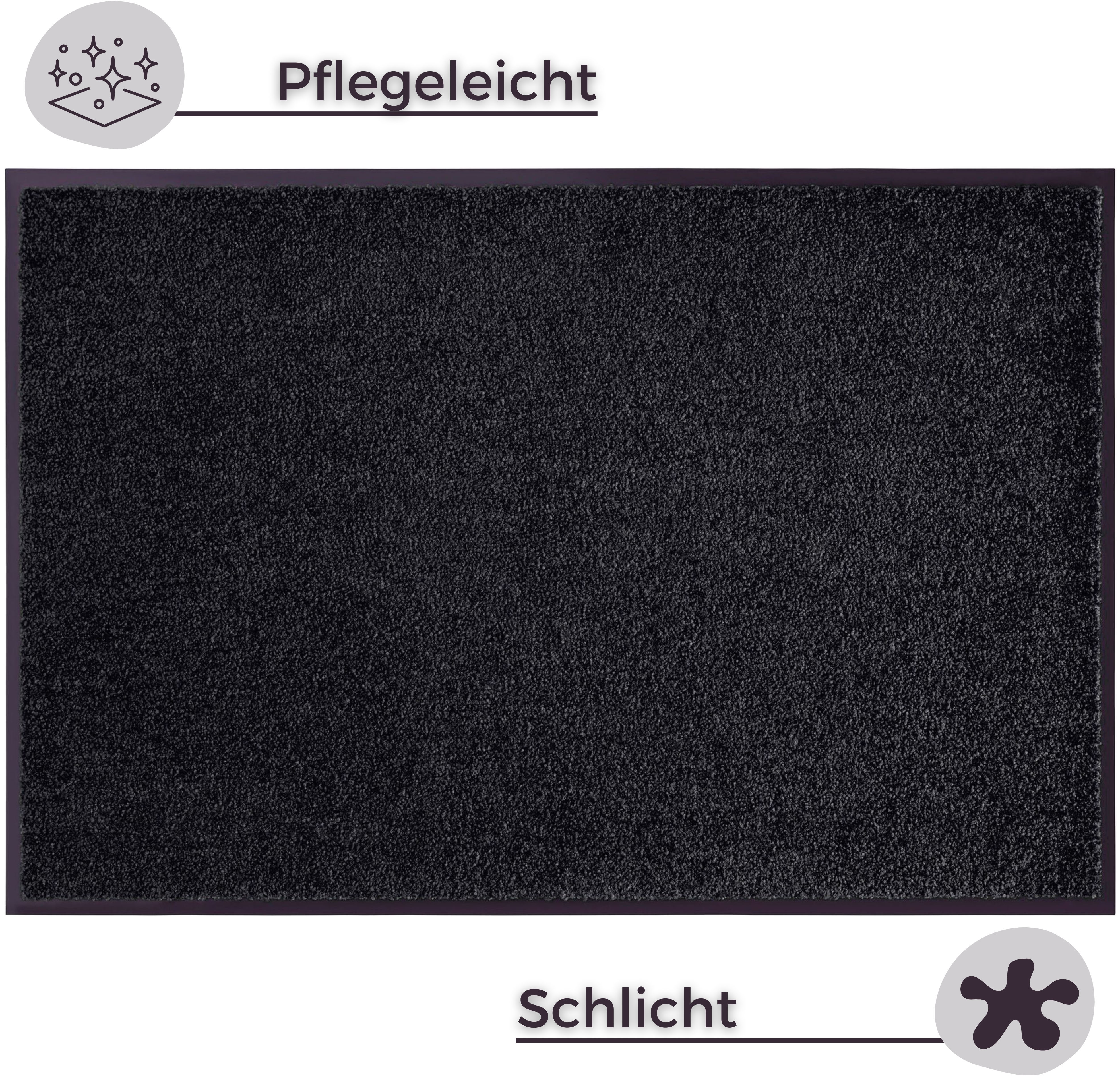 Thumbnail - my home Fußmatte "Clean & Walk" rechteckig 7 mm Höhe Schmutzfangmatte, Türmatte, In- und Outdoor, Teppich, Läufer, wasch...