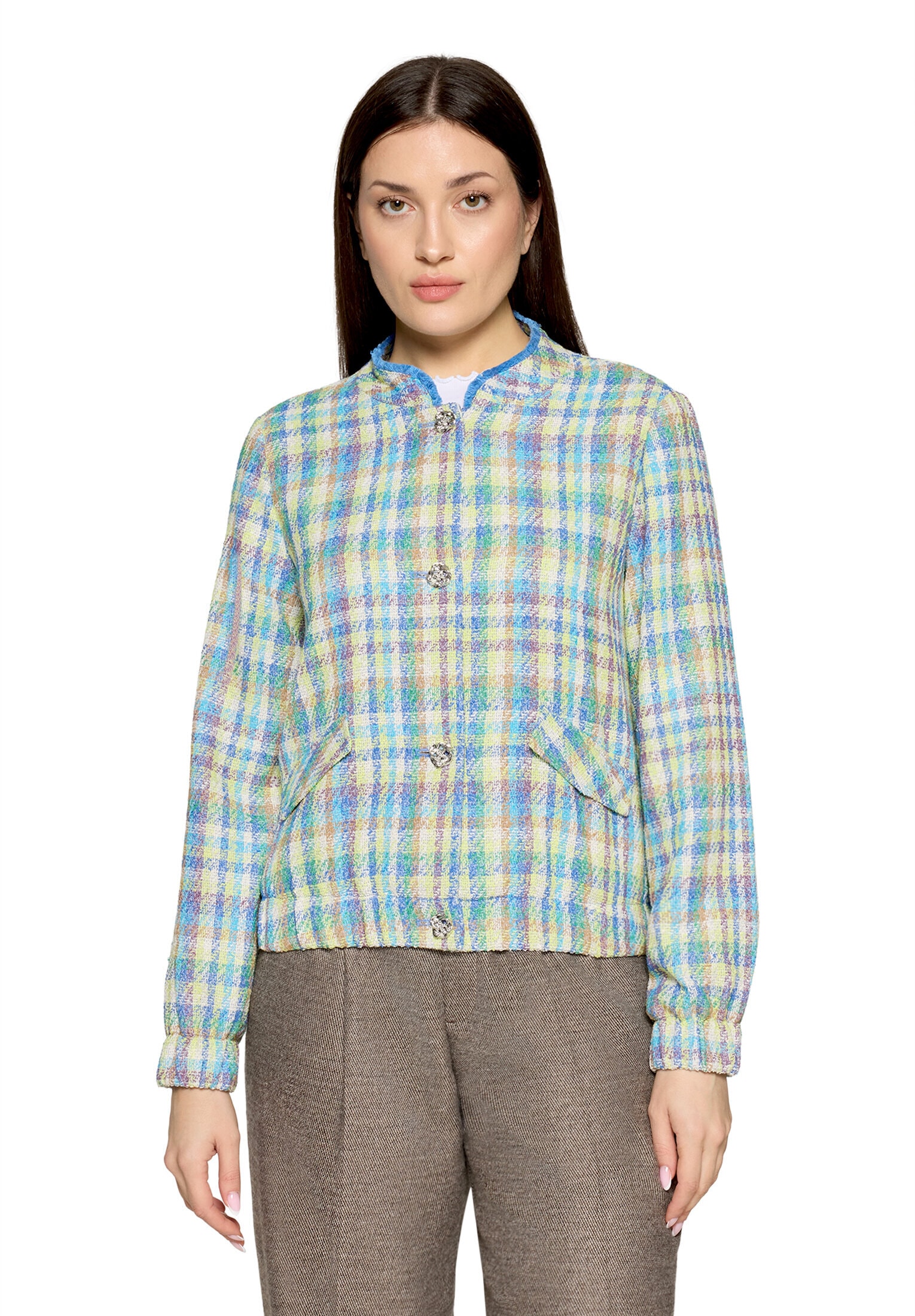 CARTOON Jacket Blazer Women Green/Blue Size 36 4