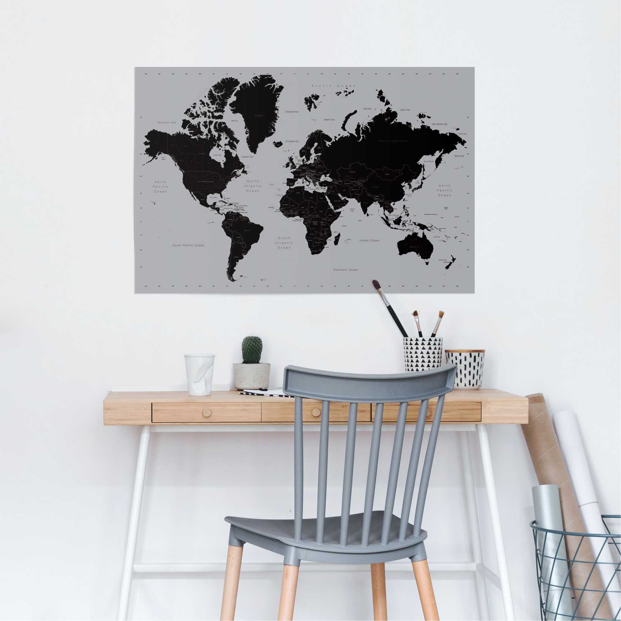 Reinders Poster "Weltkarte" 1 Stk. tlg. günstig online kaufen