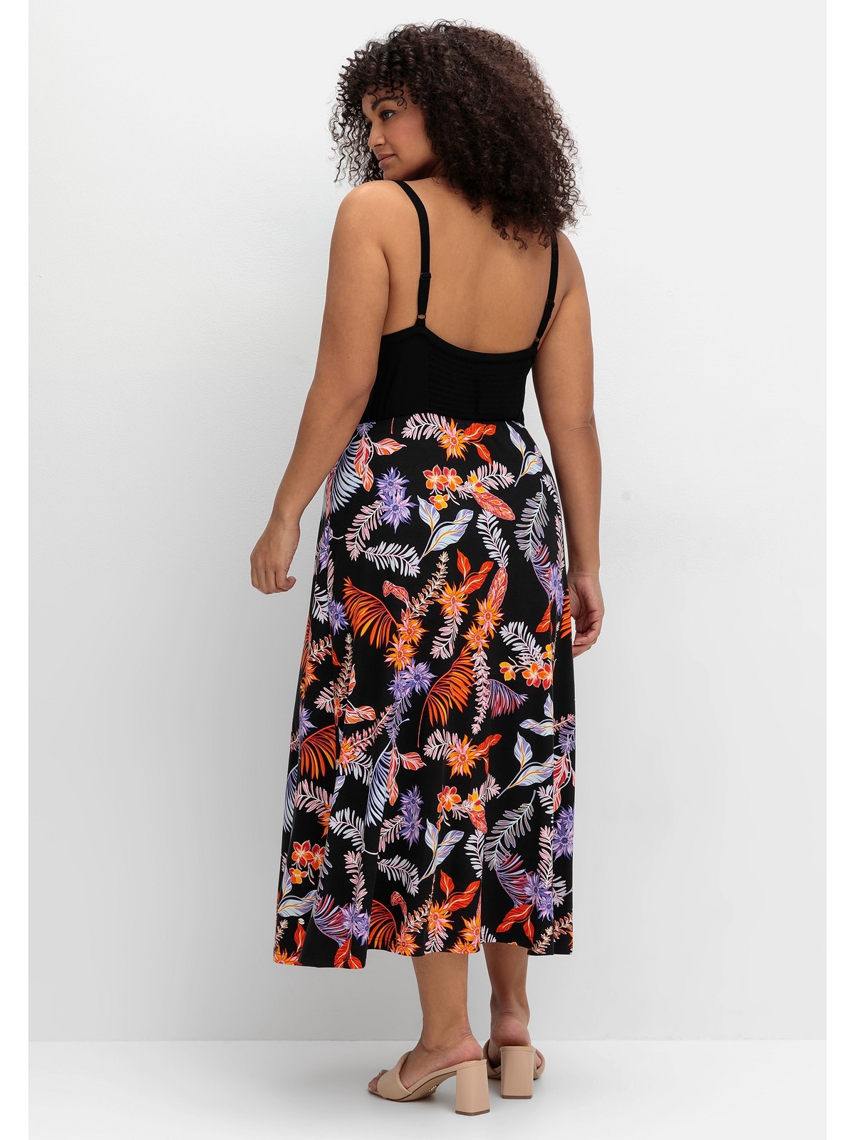 Sheego Sommerkleid »Große Größen«, mit Blumenprint, in Midilänge