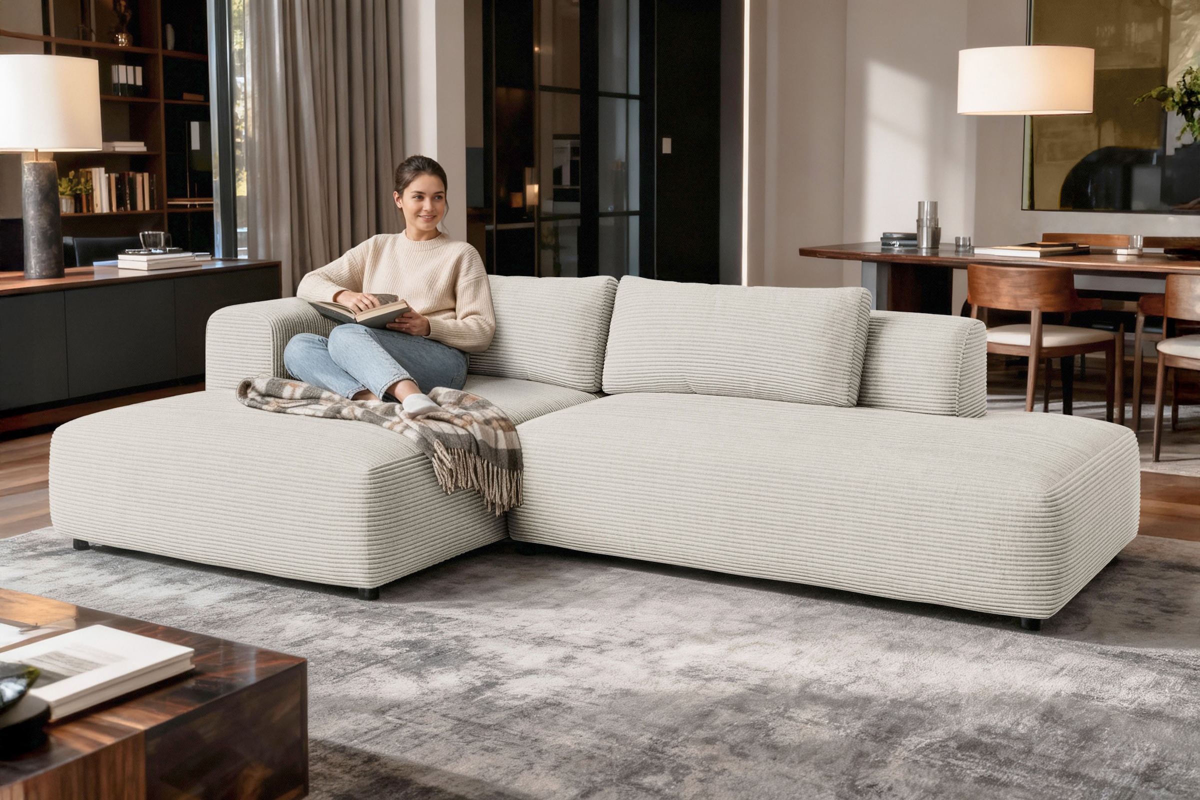 OTTO home Ecksofa "TIARRA Design-Sofa mit Ottomane recht/links bestellbar, günstig online kaufen