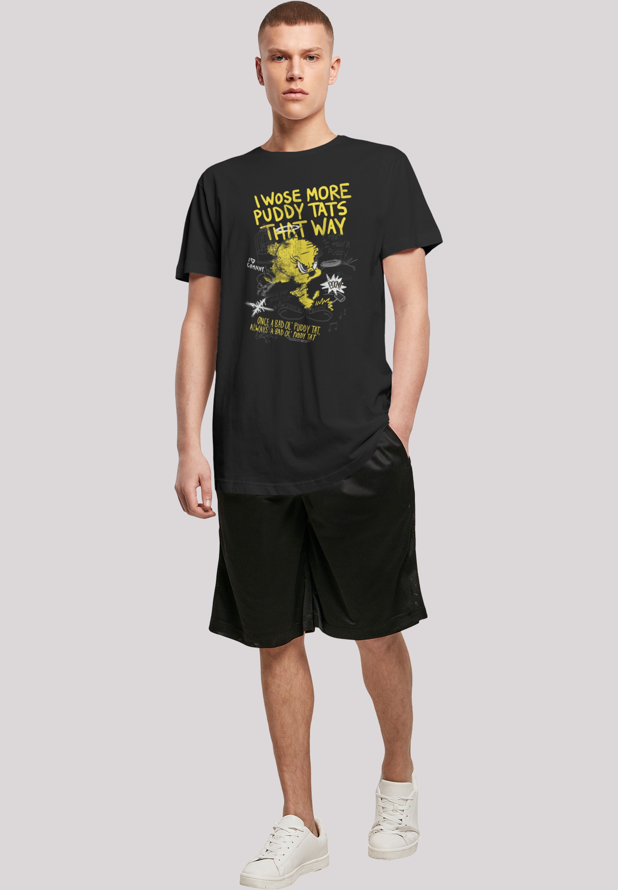 F4NT4STIC T-Shirt »Looney Tunes Tweety Pie More Puddy Tats«, Herren,Premium Merch,Lang,Longshirt,Bedruckt