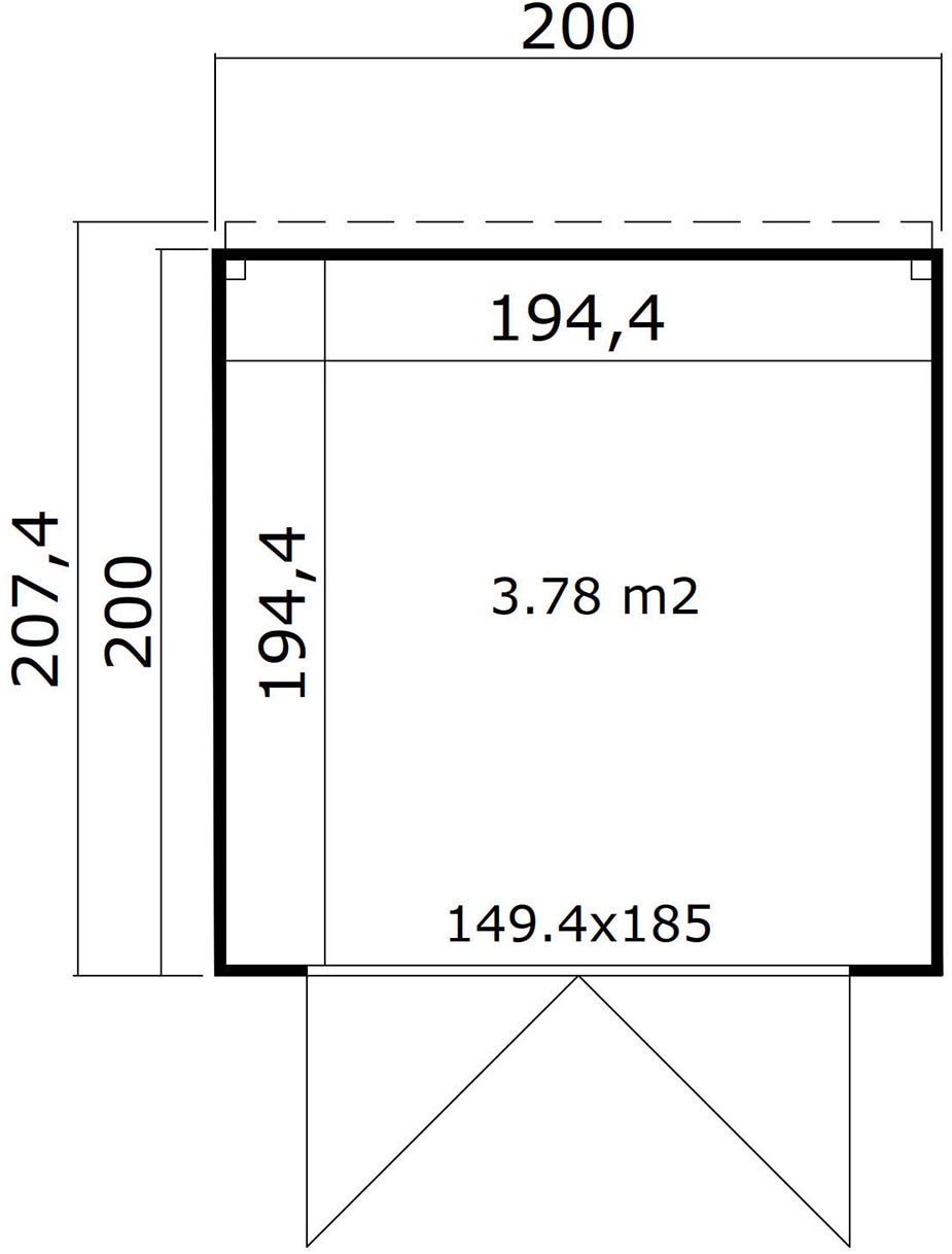 weka Gartenhaus »Batu/Fynn 1« 28 mm starke Blockbohlen