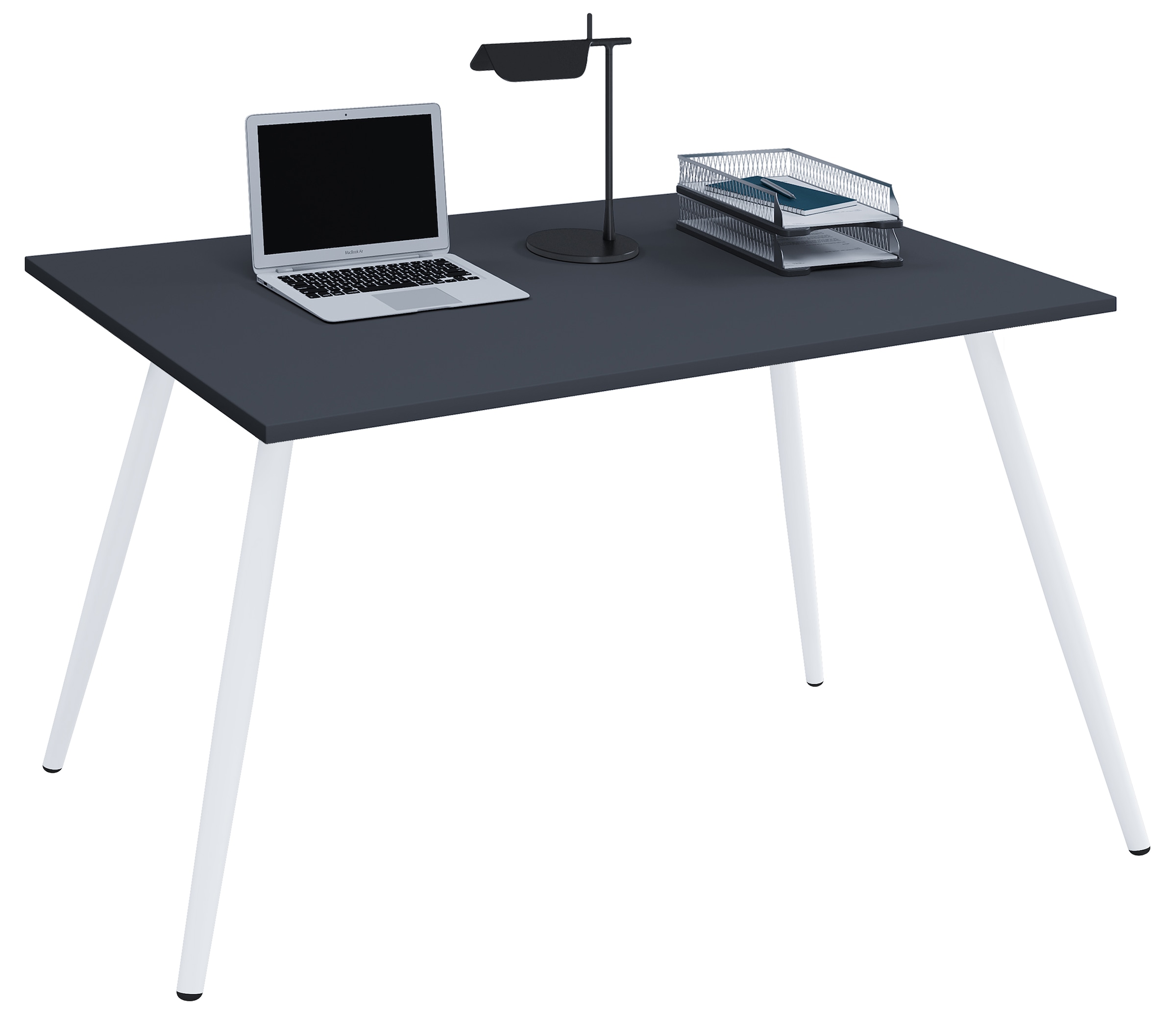 Schreibtisch VCM, B:138cm T:80cm, schwarz, Büro, Tische, "Schreibtisch Bürotisch Computertisch Salia 138x80"