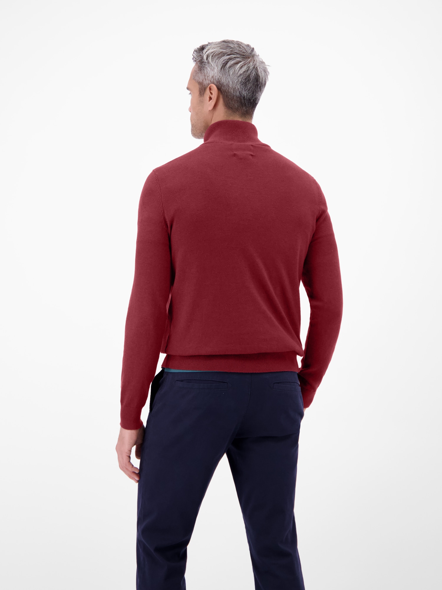 LERROS Troyer »Flachstrickpullover mit Troyerkragen«