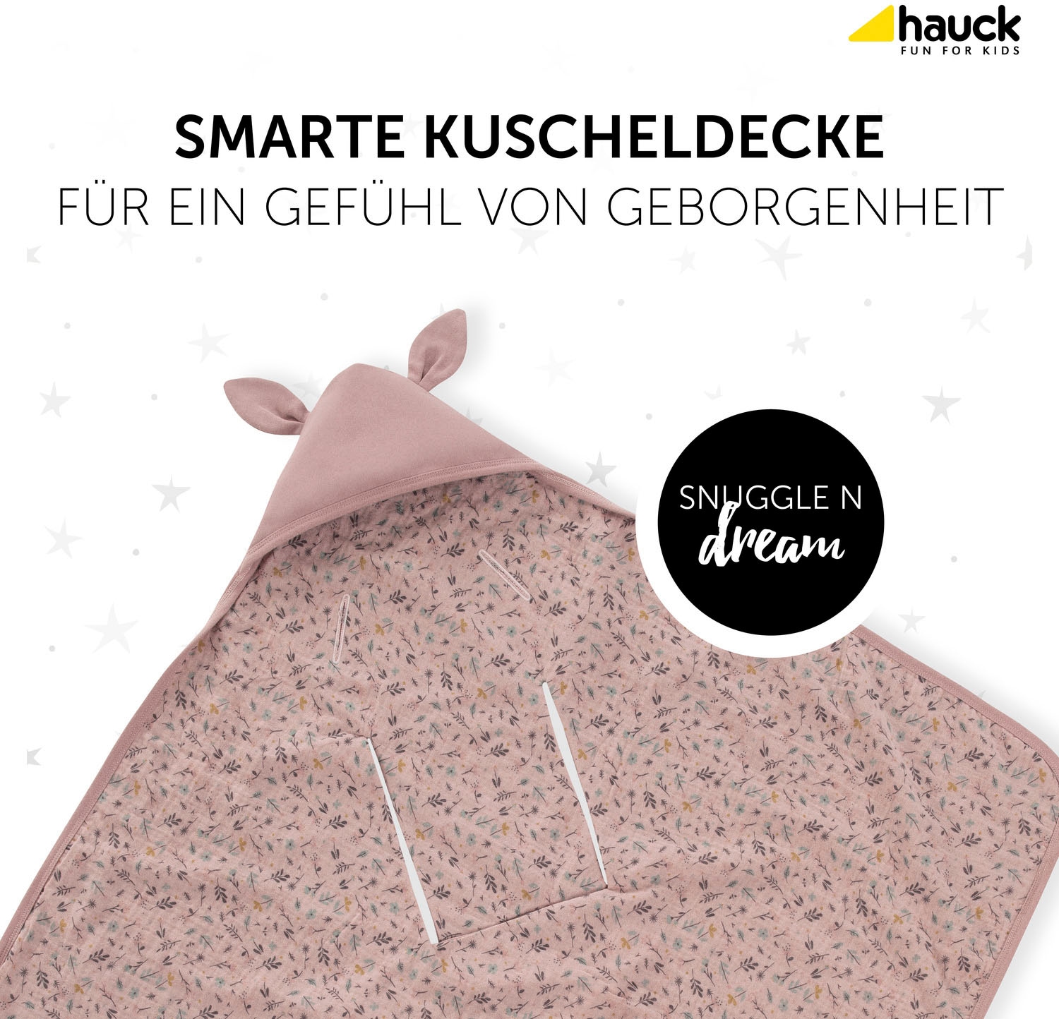 Hauck Babydecke »Baby Einschlagdecke, Snuggle N Dream Bambi Rose«, mit Kapuze