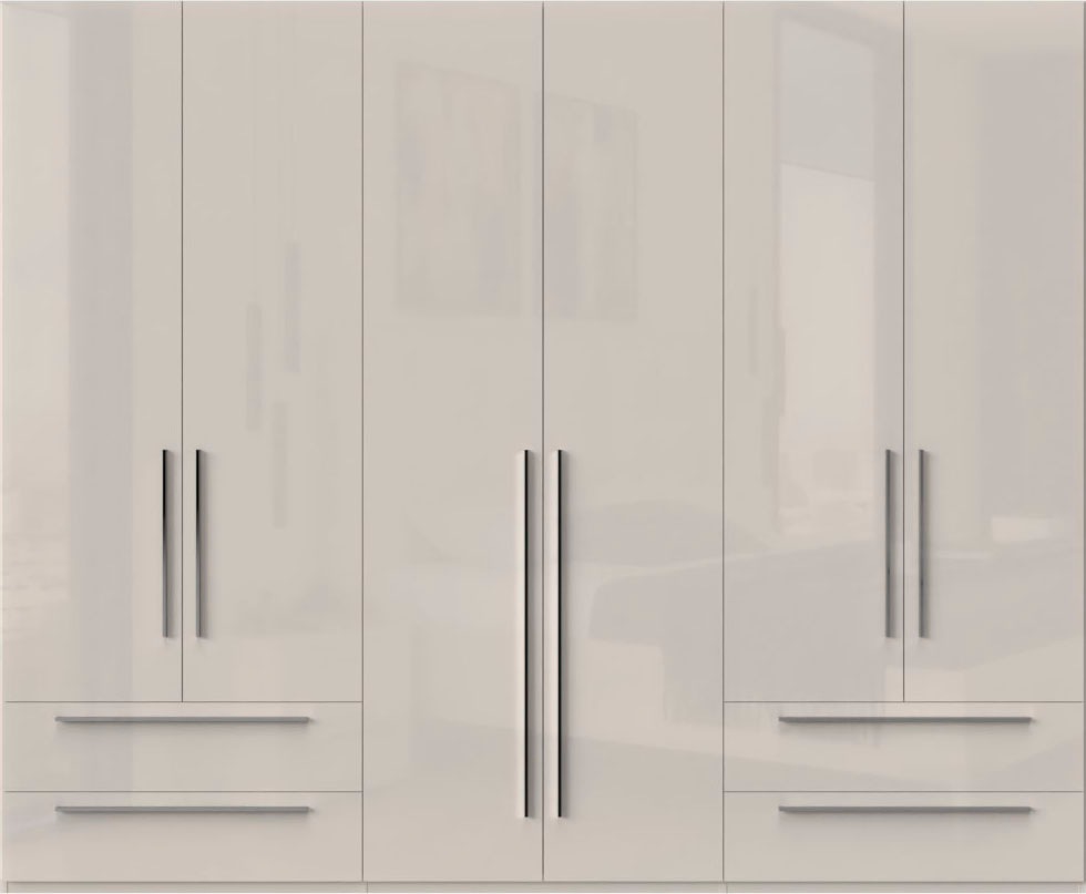 Places of Style Kleiderschrank "Piano, UV lackiert, hochglänzend in beige o günstig online kaufen