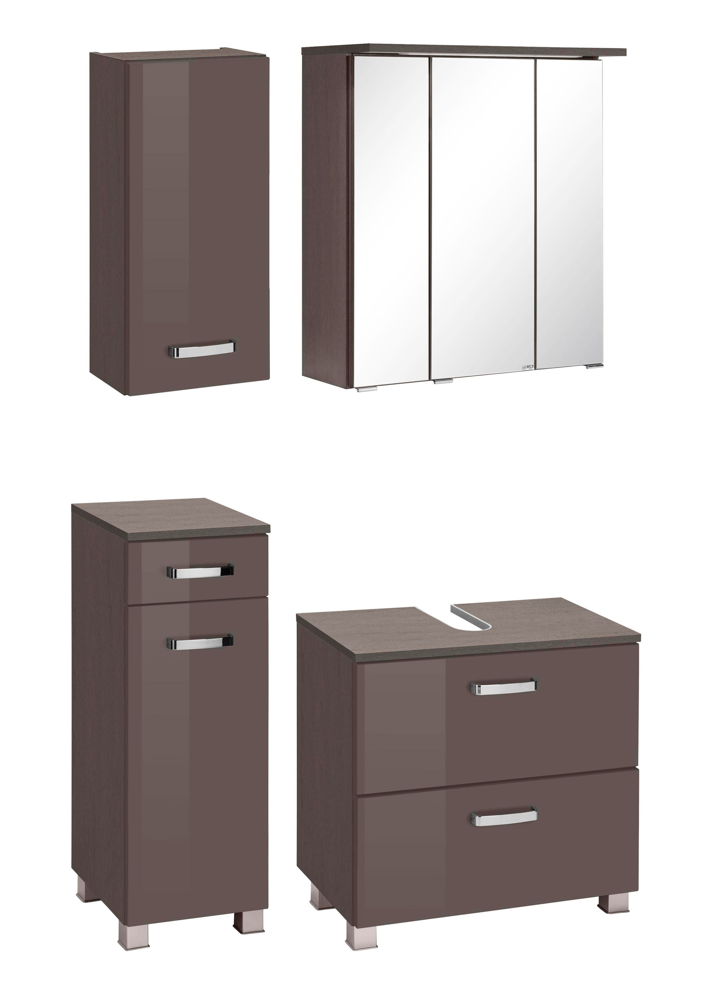 welltime Badmöbel-Set "Ravenna" 4 Stk. tlg. Hängeschrank, Unterschrank, Spi günstig online kaufen
