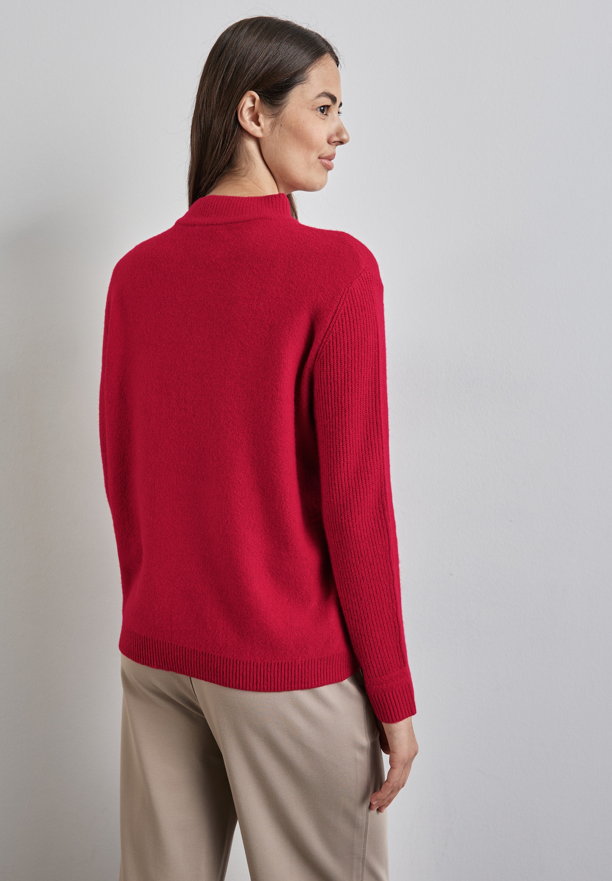 STREET ONE Strickpullover, aus softem Materialmix