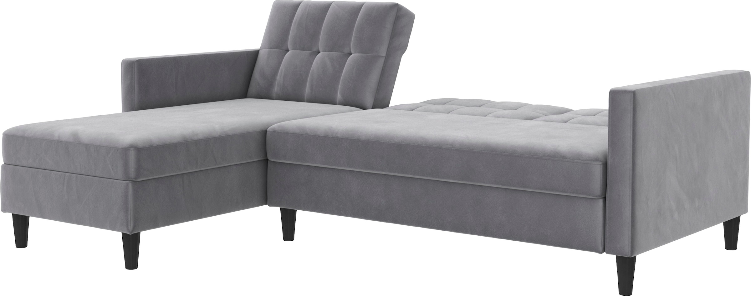 Dorel Home Ecksofa »Hartford II«, mit Bettfunktion und Stauraum, Recamiere beidseitig montierbar