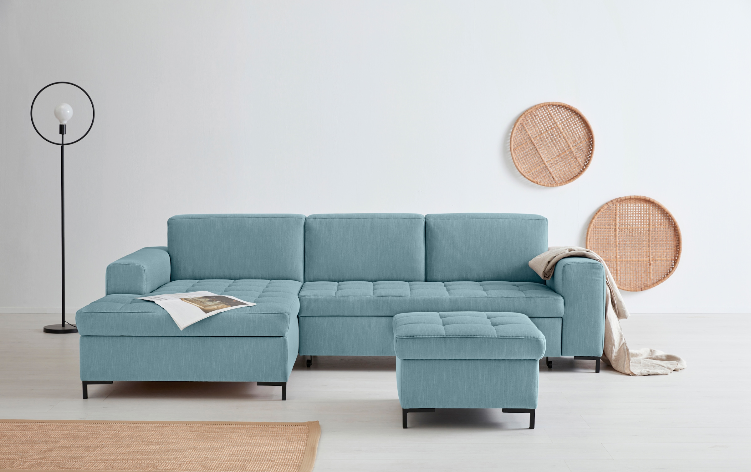 OTTO products Ecksofa "Grazzo, zeitlos und elegant, mit moderner Sitzheftun günstig online kaufen