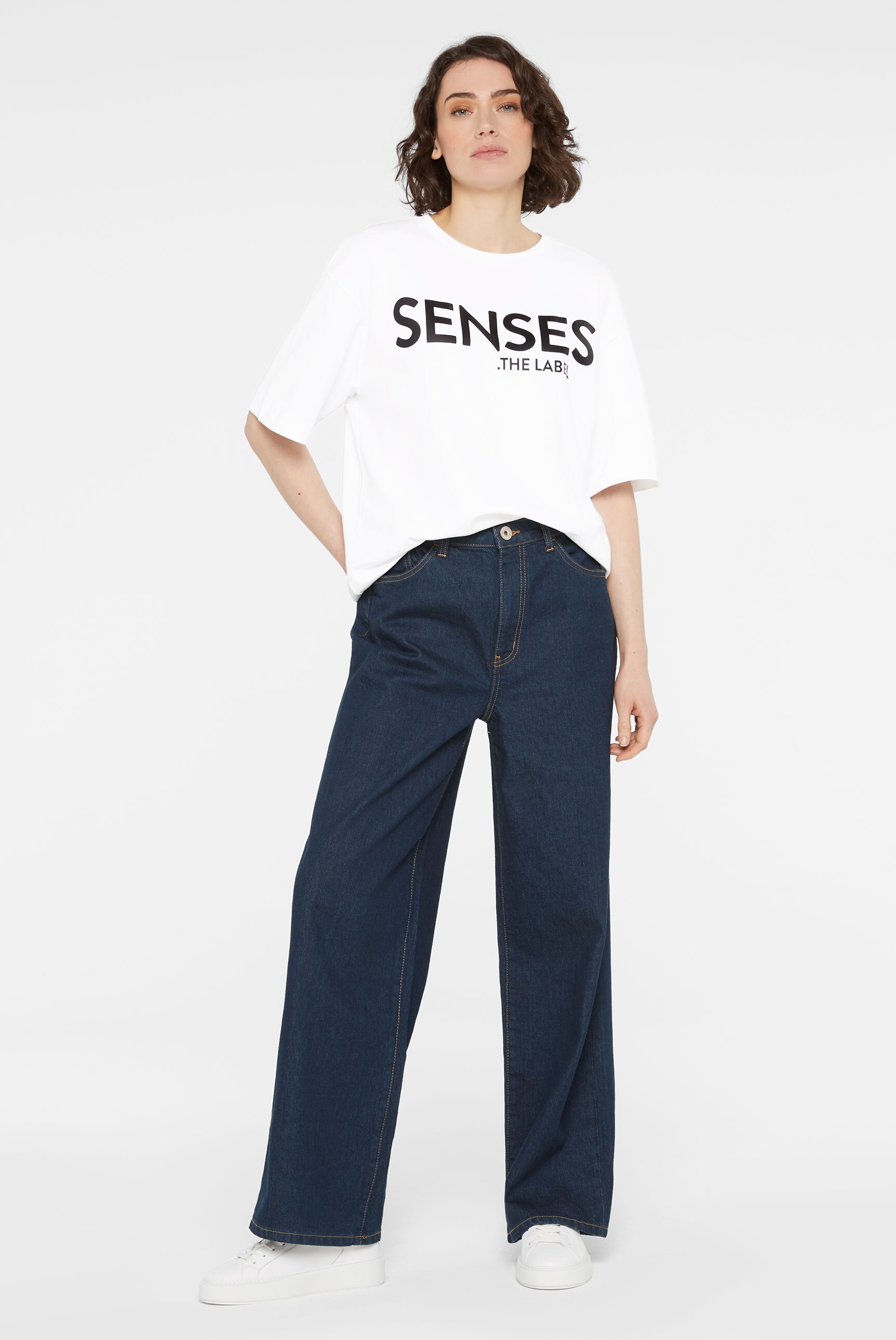 SENSES.THE LABEL Rundhalsshirt, aus Baumwolle