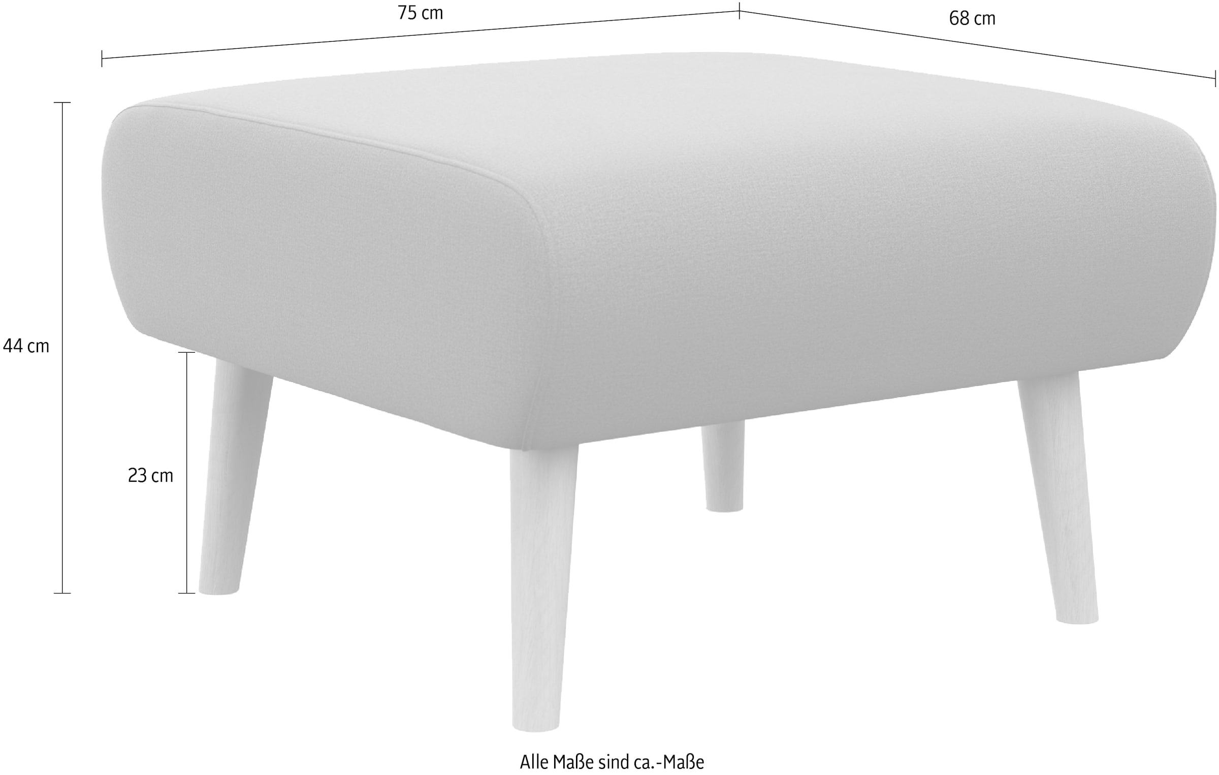 andas Polsterhocker »Swift«, passend zur Serie "Swift", B/T/H: 75/68/44 cm