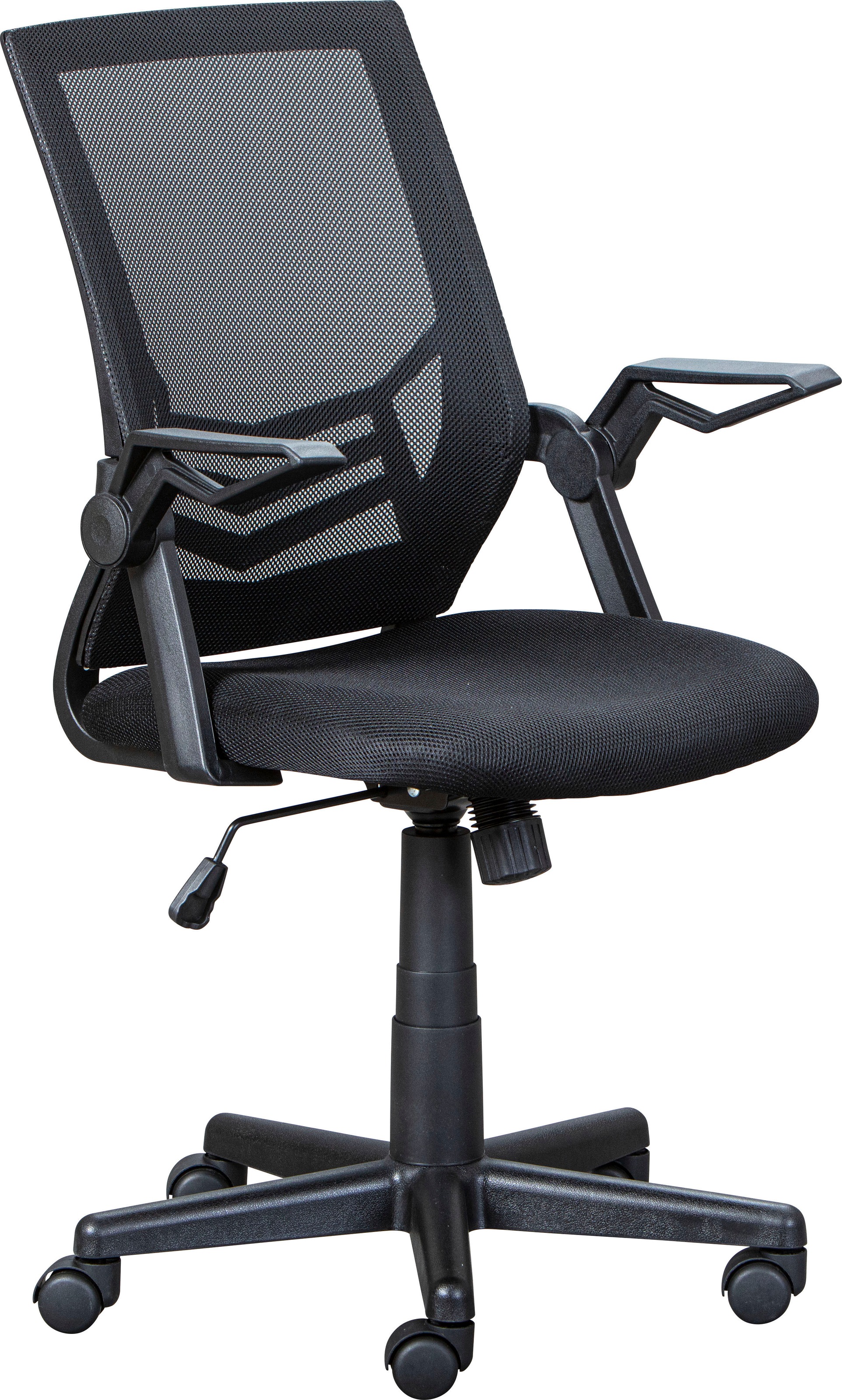 Inter Link Drehstuhl »Jilli, Bürostuhl für Homeoffice, ergonomisch, Schwarz« () mit rollen und Armlehnen, Drehstuhl 360° drehbar, höhenverstellbar