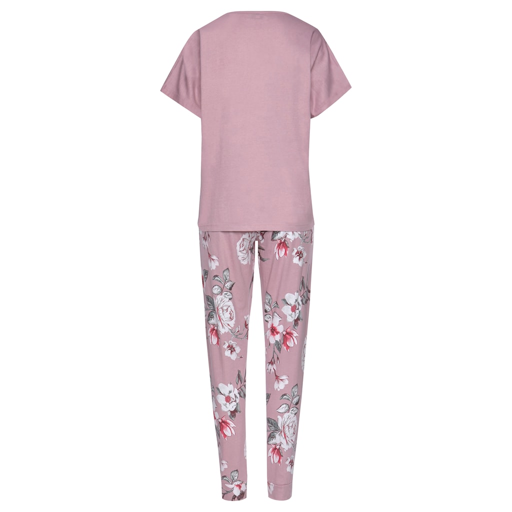 Vivance Dreams Pyjama, (2 tlg.), mit Blumendruck