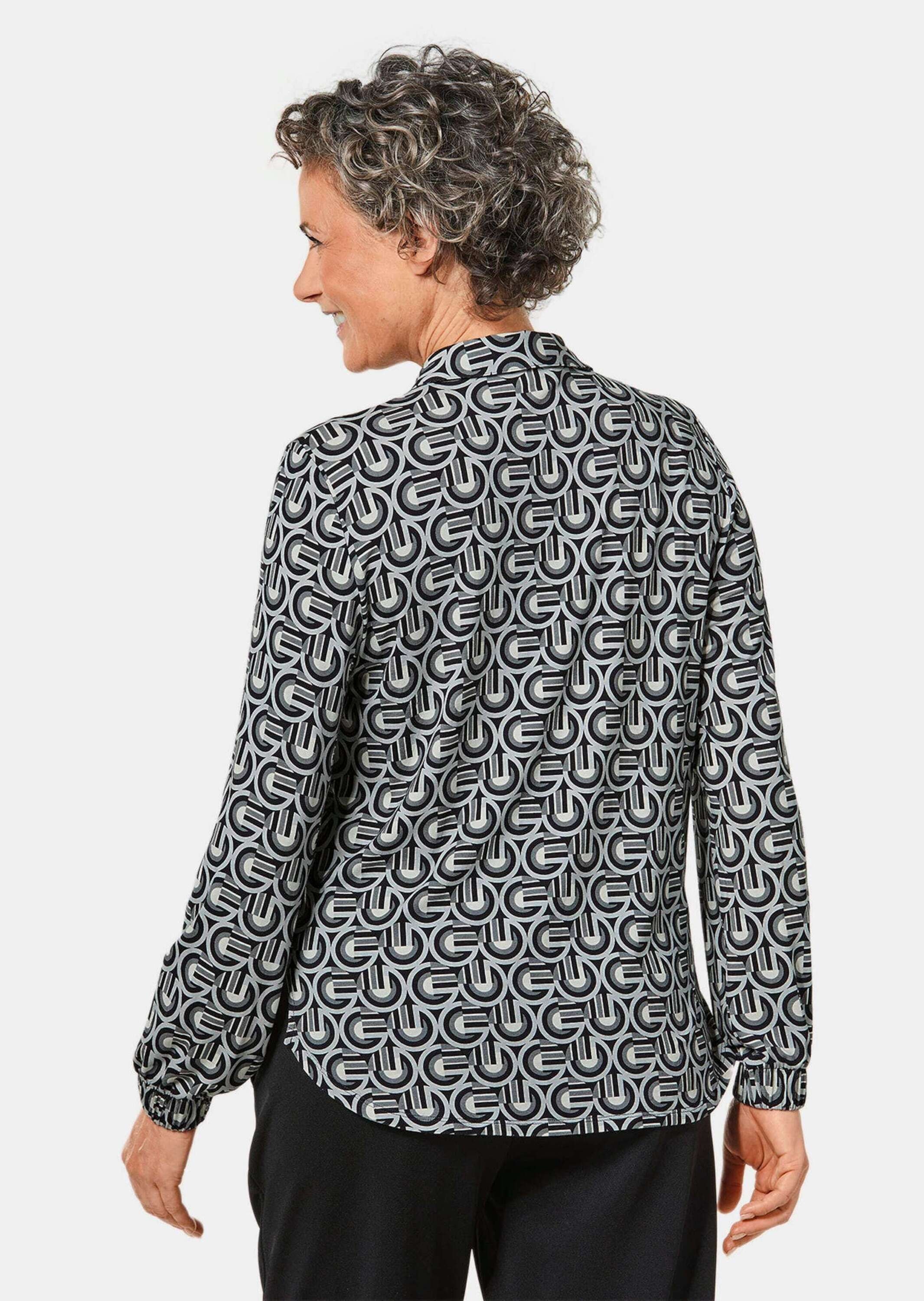 GOLDNER Hemdbluse »Jerseybluse Ausdrucksstarke Jerseybluse mit Stretchanteil«