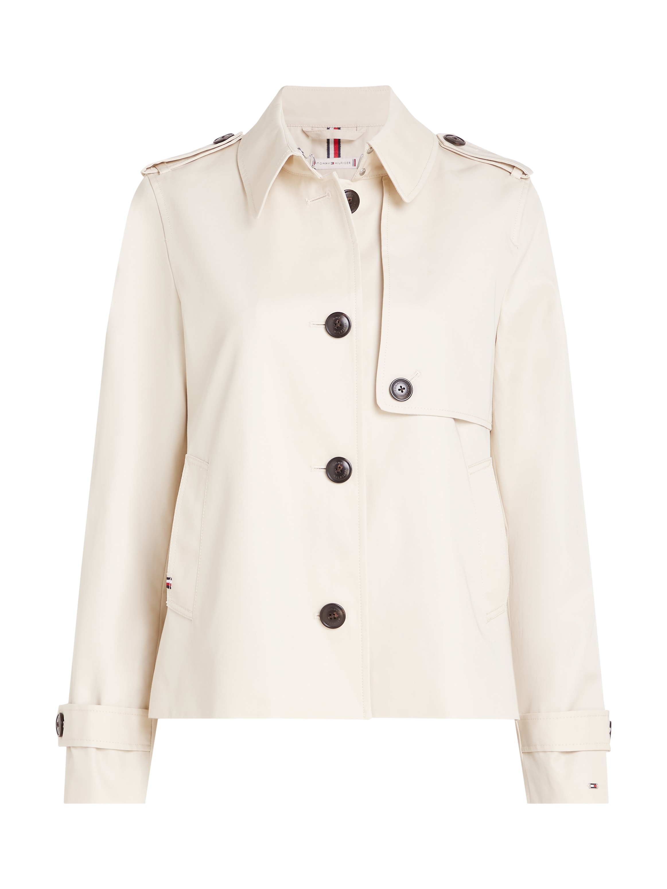 Tommy Hilfiger Kurzjacke »COTTON SB SHORT TRENCH«, mit typischen Trenchdetails