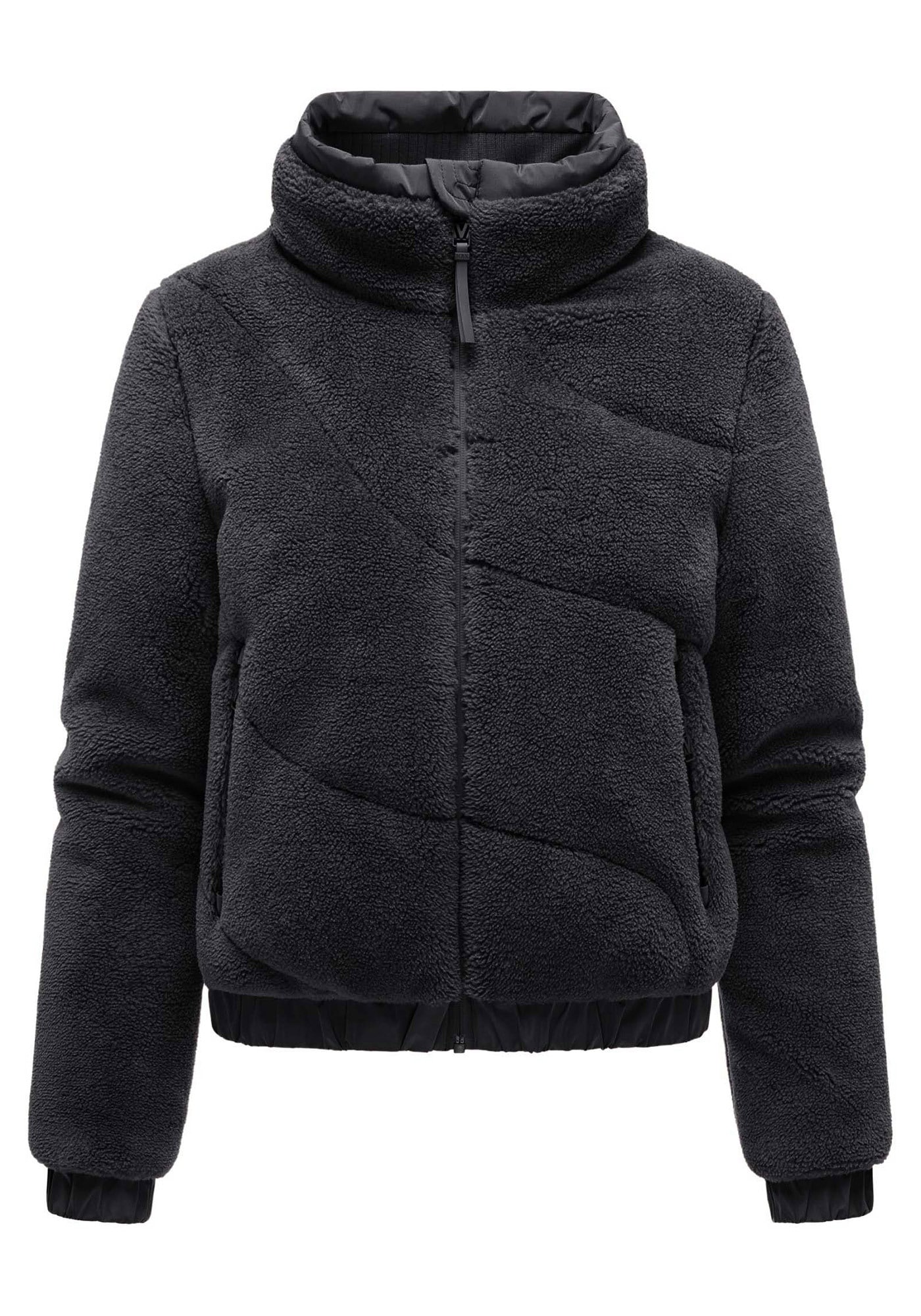 Marikoo Winterjacke »Yuvaa« mit Kapuze Damen Teddyjacke kurz aus weichem Teddyfleece mit Stehkragen