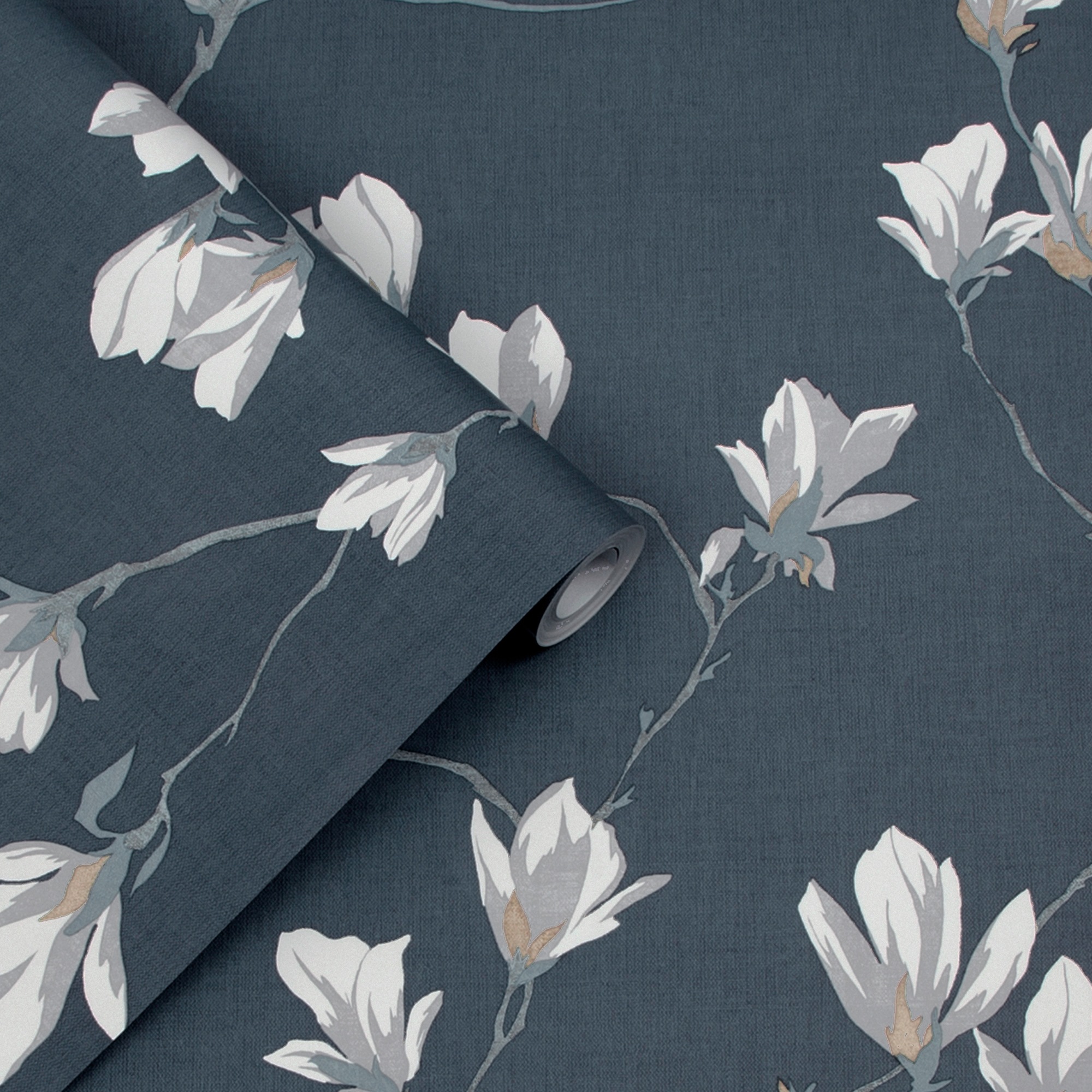LAURA ASHLEY Vliestapete »Magnolia Grove« floral | gemustert FSC® zertifiziert, mit lebhaftem Druck, 10 Meter Länge