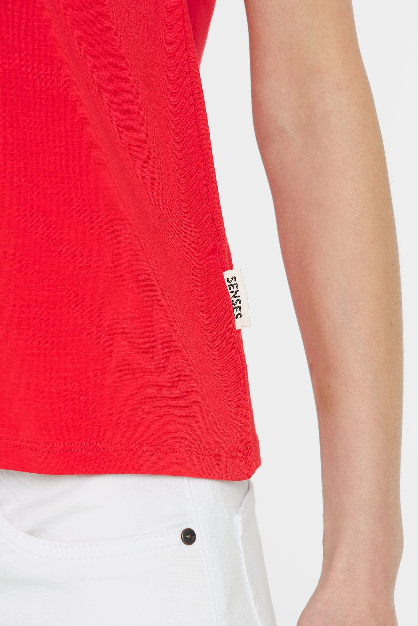 SENSES.THE LABEL V-Shirt mit überschnittenen Schultern
