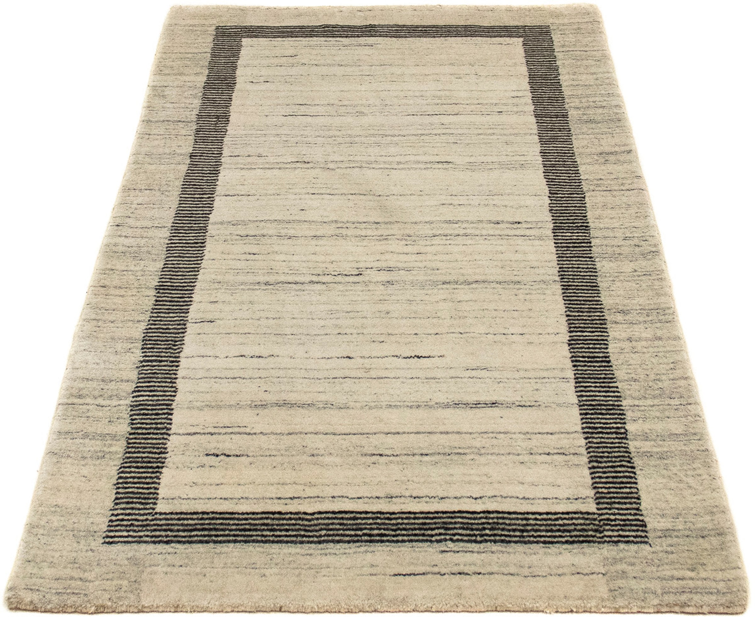 Wollteppich »Gabbeh - Loribaft Perser - 140 x 70 cm - grau«, rechteckig, Wohnzimmer,...