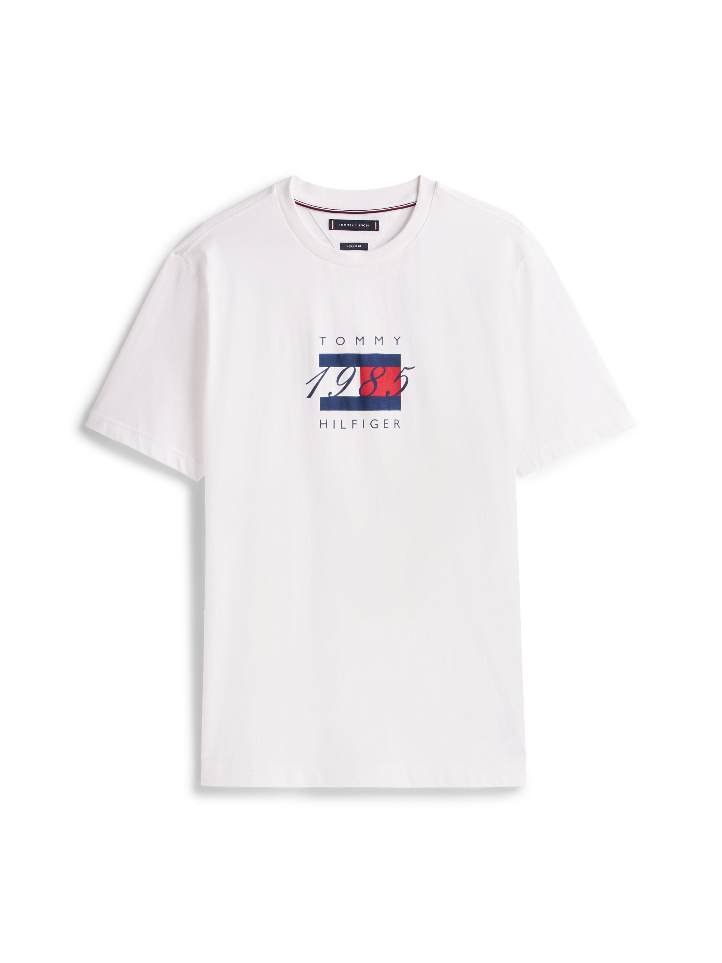 Tommy Hilfiger T-Shirt »LINEAR FLAG GRAPHIC«, Rundhals, regular fit, Jersey