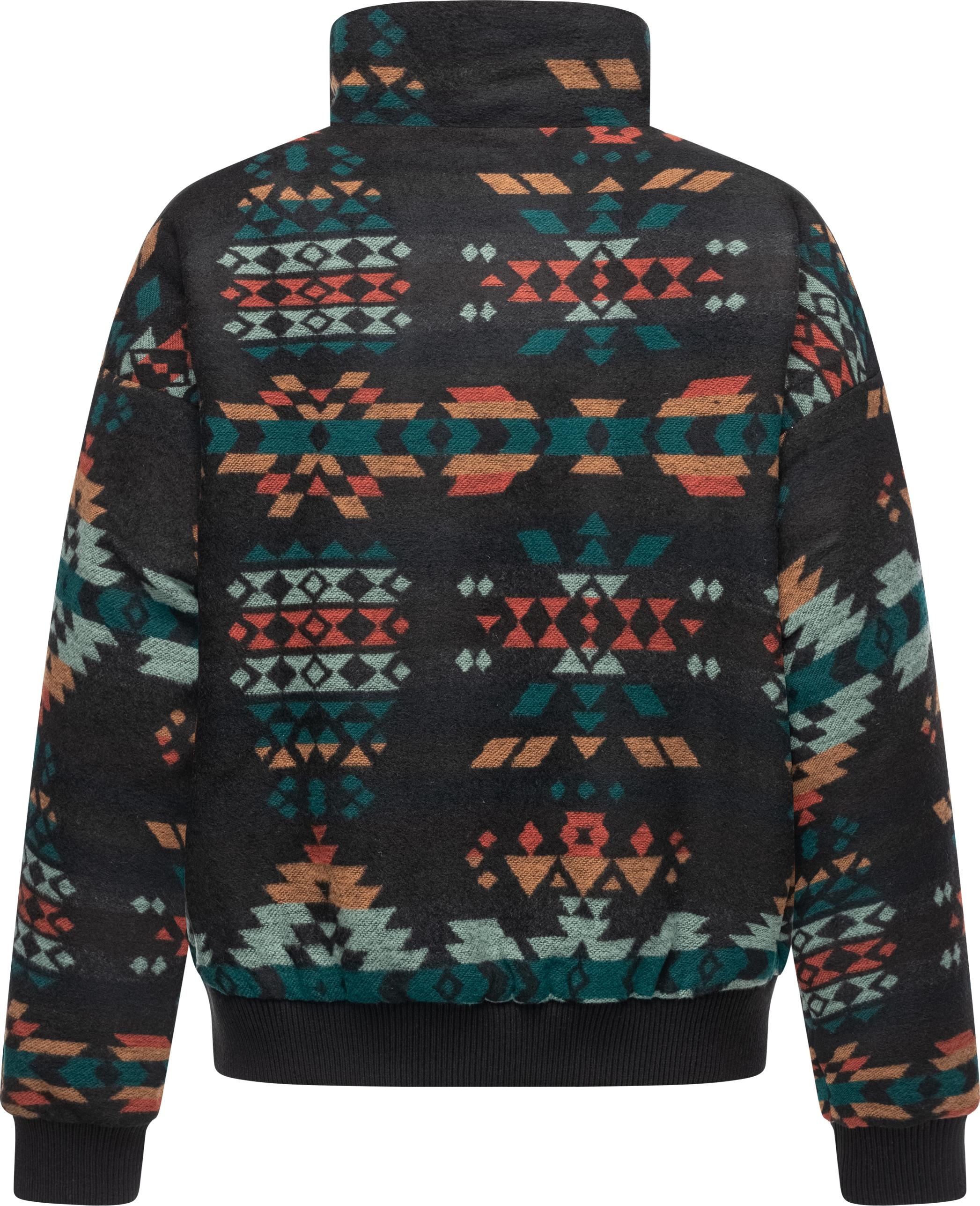 Ragwear Outdoorjacke »Toscia Ikat«, ohne Kapuze, Damen Übergangsjacke in Wolloptik mit angesagtem Inka-Muster