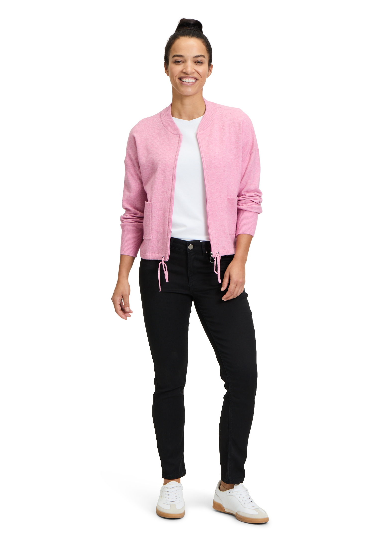 Betty&Co Strickjacke »Betty & Co Strick-Cardigan mit Reißverschluss«, Struktur