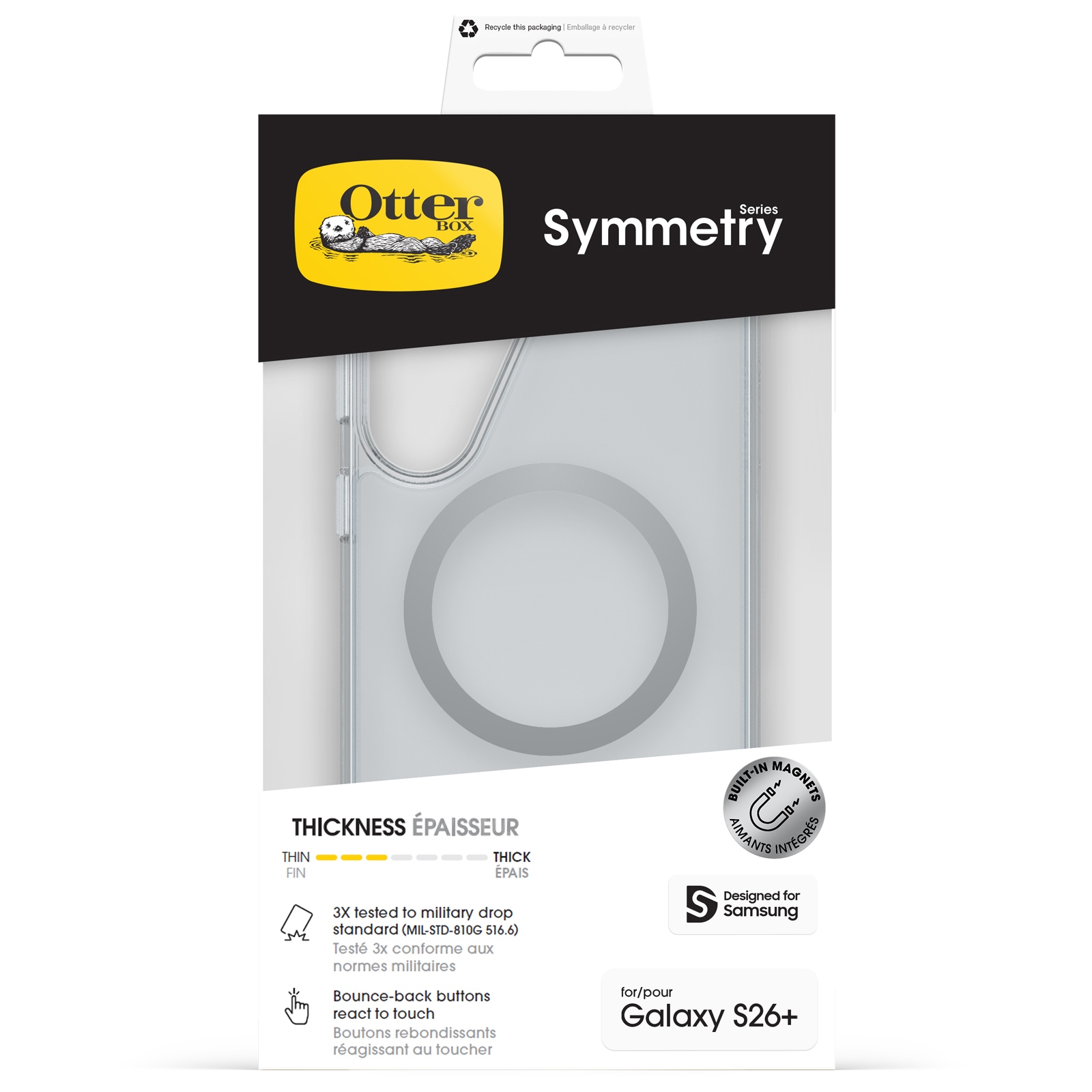 Otterbox Handyhülle »Symmetry Series für Samsung Galaxy S26+« Samsung Galaxy S26+ Backcover, Schutzhülle, Handyschutzhülle, Case, Schutzcase, stoßfest