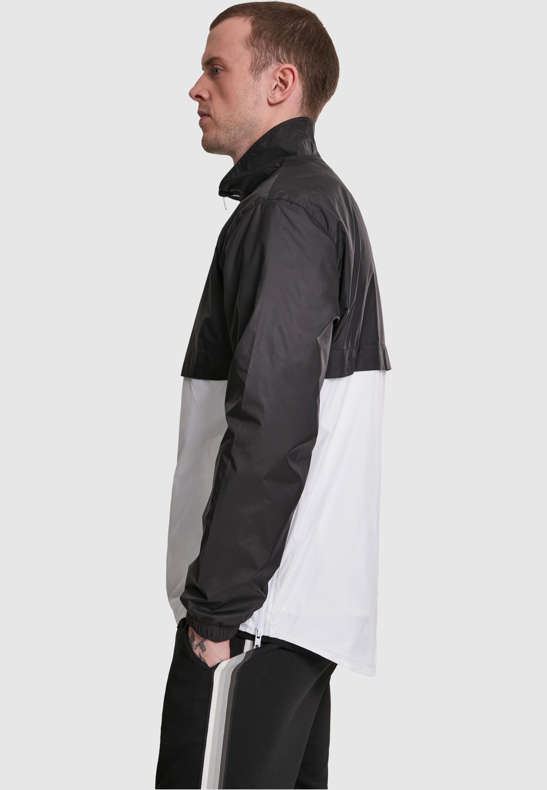 URBAN CLASSICS Allwetterjacke »Urban Classics Herren Stand Up Collar Pull Over Jacket«, (1 St.), ohne Kapuze