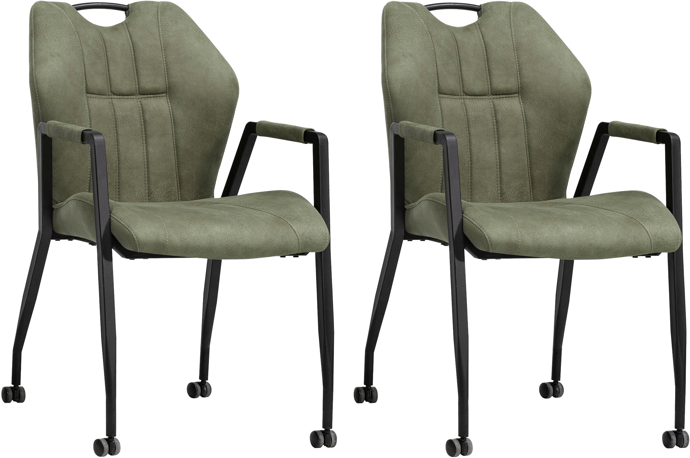 OMG Design Armlehnstuhl "Point" (Set) 2 Stk.Esszimmerstuhl mit Rollen, Büro günstig online kaufen