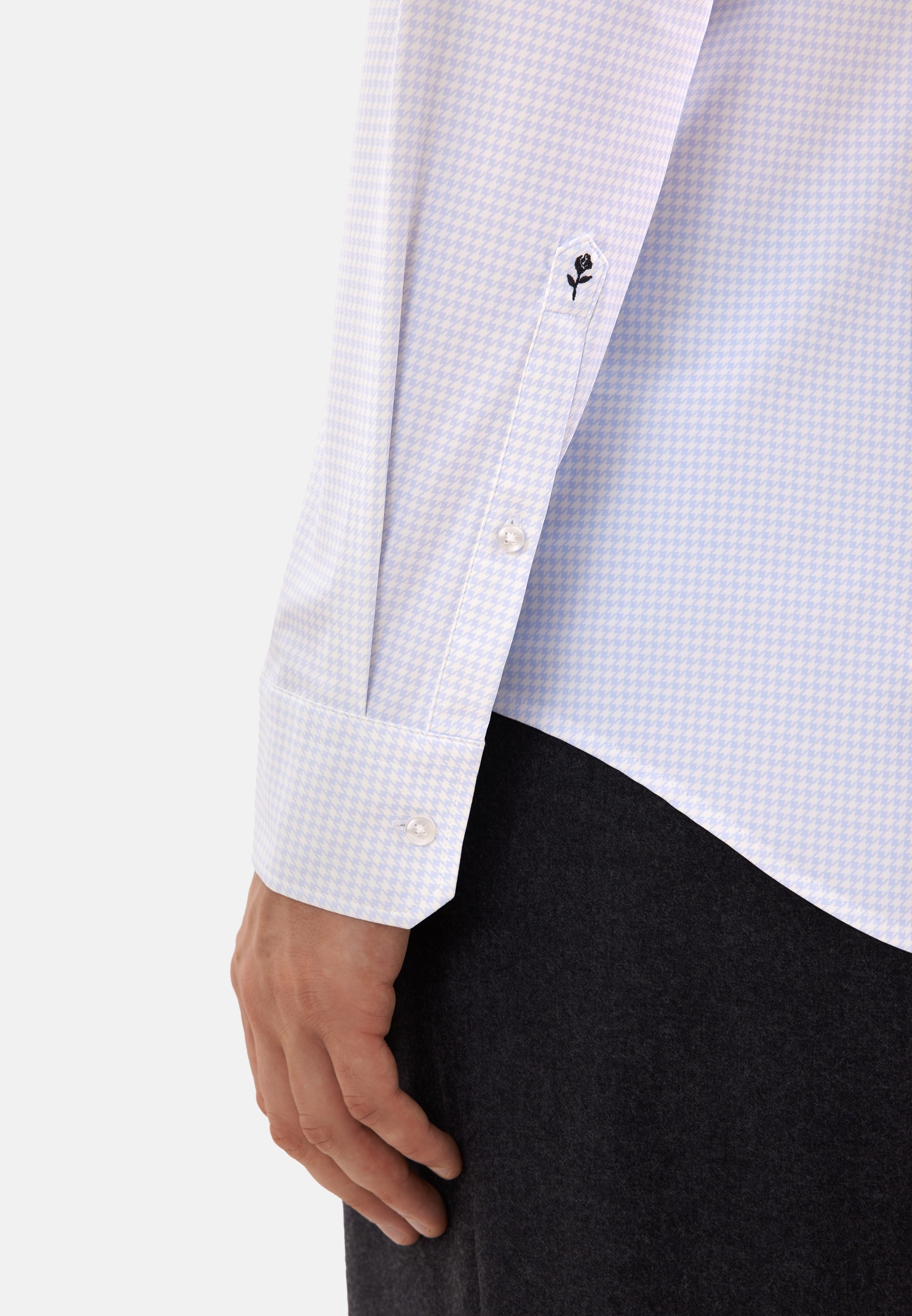 seidensticker Businesshemd »Schwarze Rose« Slim 1/1 Kentkragen Druck