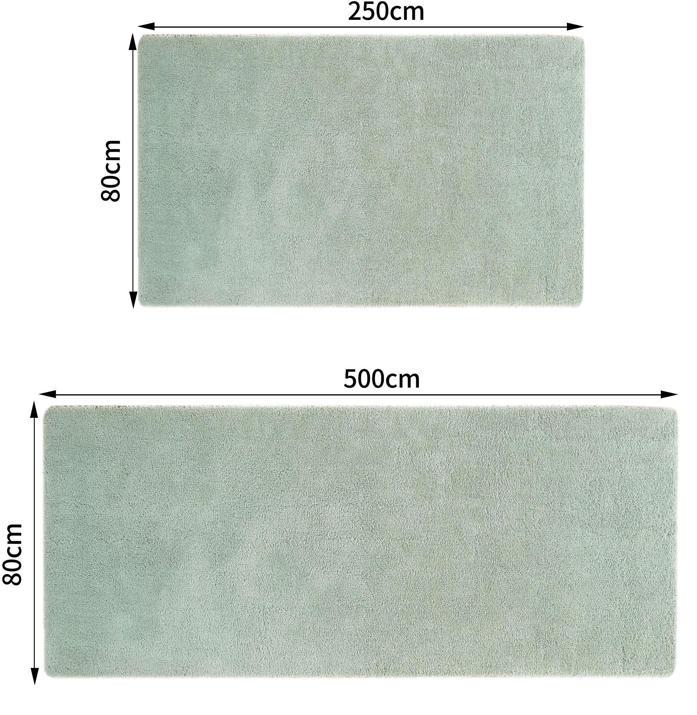 my home Hochflor-Läufer »Microfaser Teppich Magong, besonders weich, sehr feiner Flor«, rechteckig, 25 mm Höhe, uni Teppiche, Wohnzimmer, Schlafzimmer, Kinderzimmer, Flur, Brücke