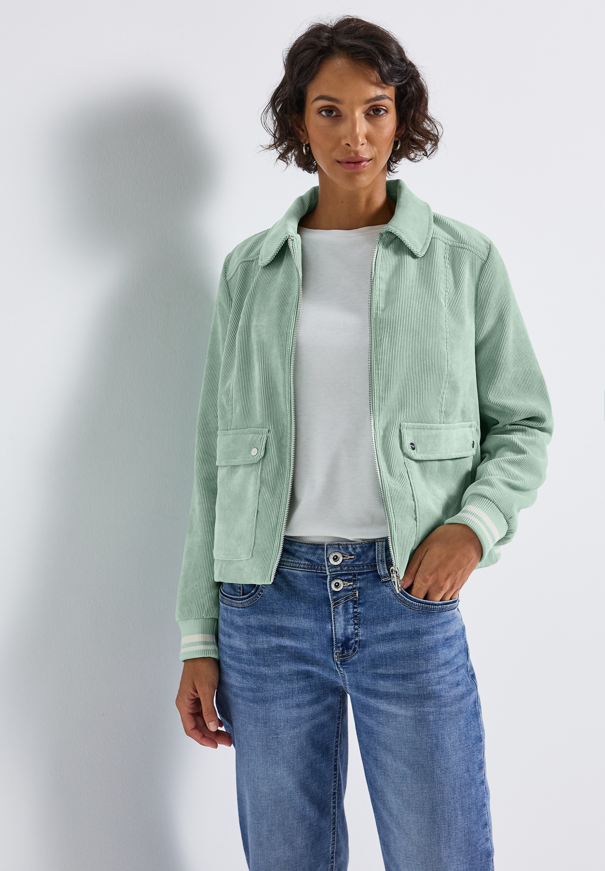 STREET ONE Cordjacke, ohne Kapuze, mit aufgenähten Taschen günstig online kaufen