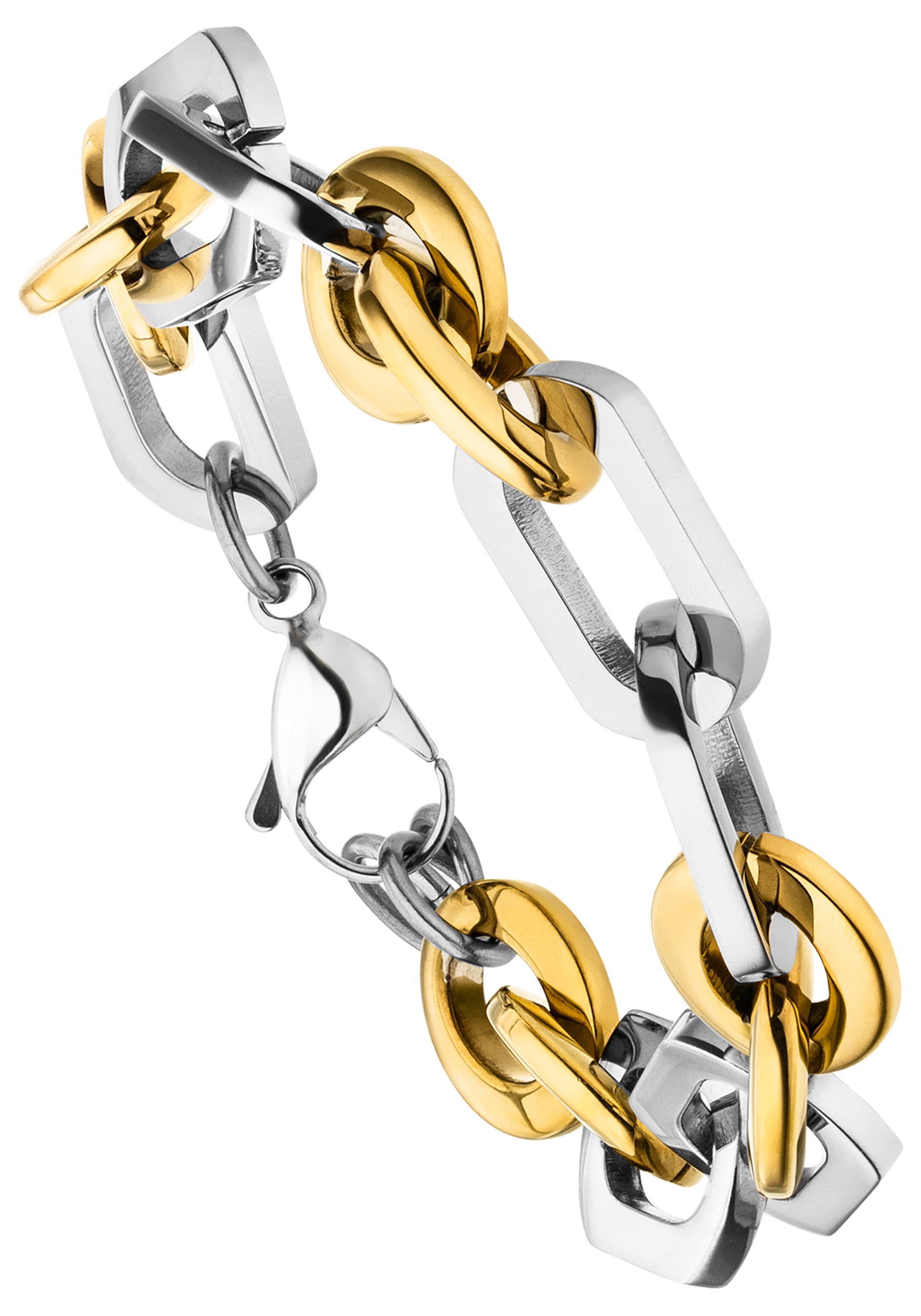 JOBO Armband »Statement« Edelstahl Bicolor-Optik 20-22 cm