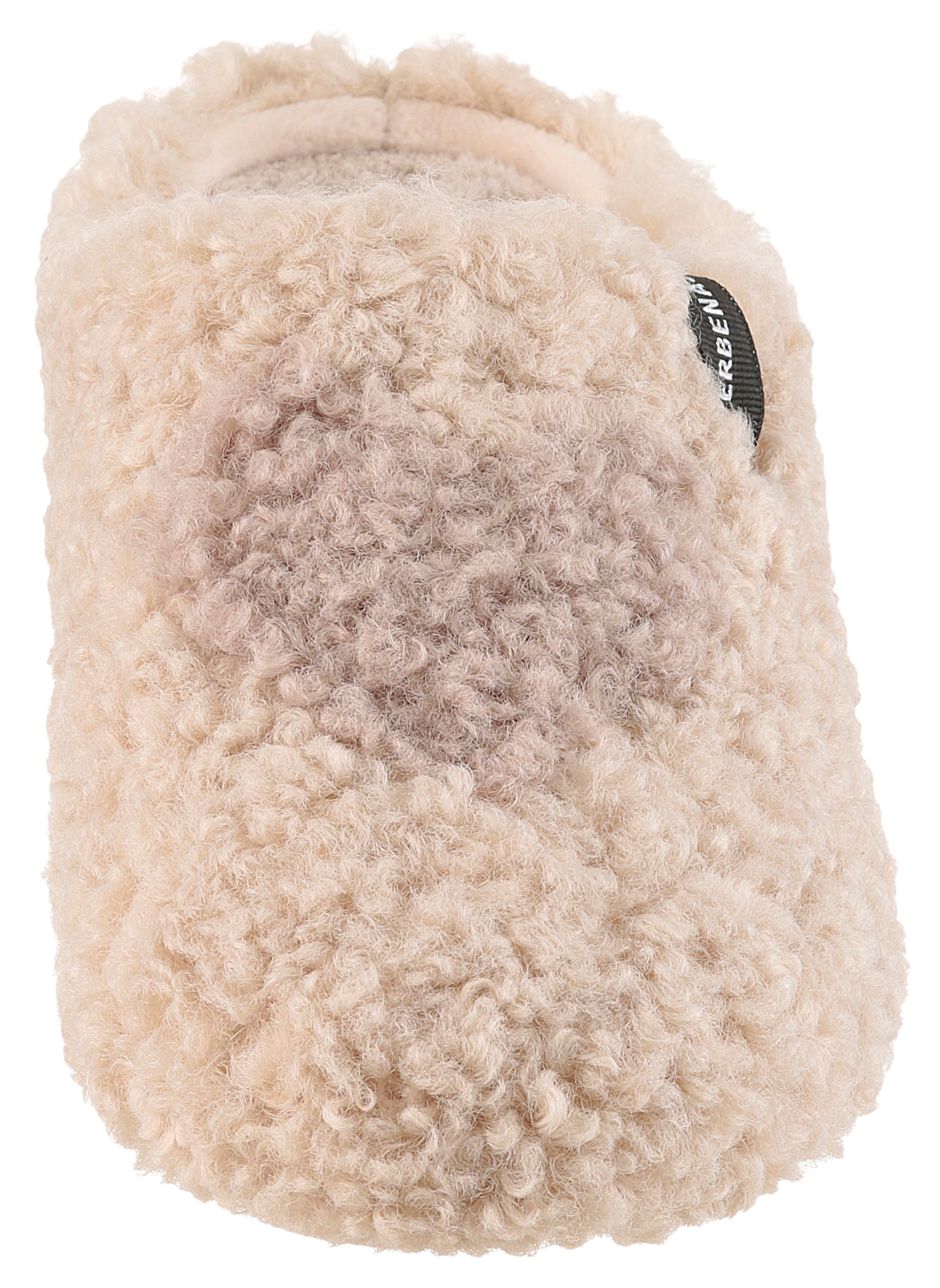 VERBENAS Pantoffel »York Curly«, Homeslipper, Hausschuh, Wohlfühlschuh mit Label