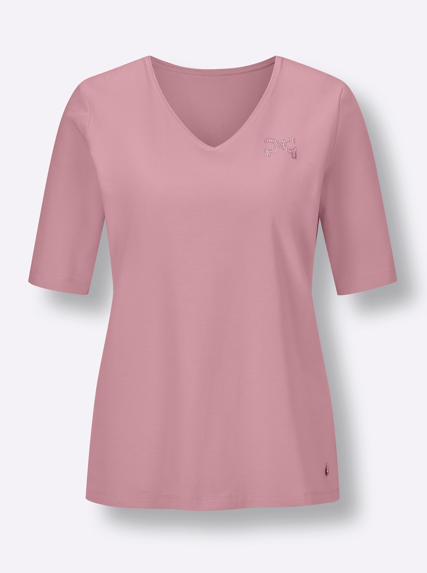 CREATION L PREMIUM V-Shirt »Pima-Baumwoll-Shirt«, (1 tlg.)