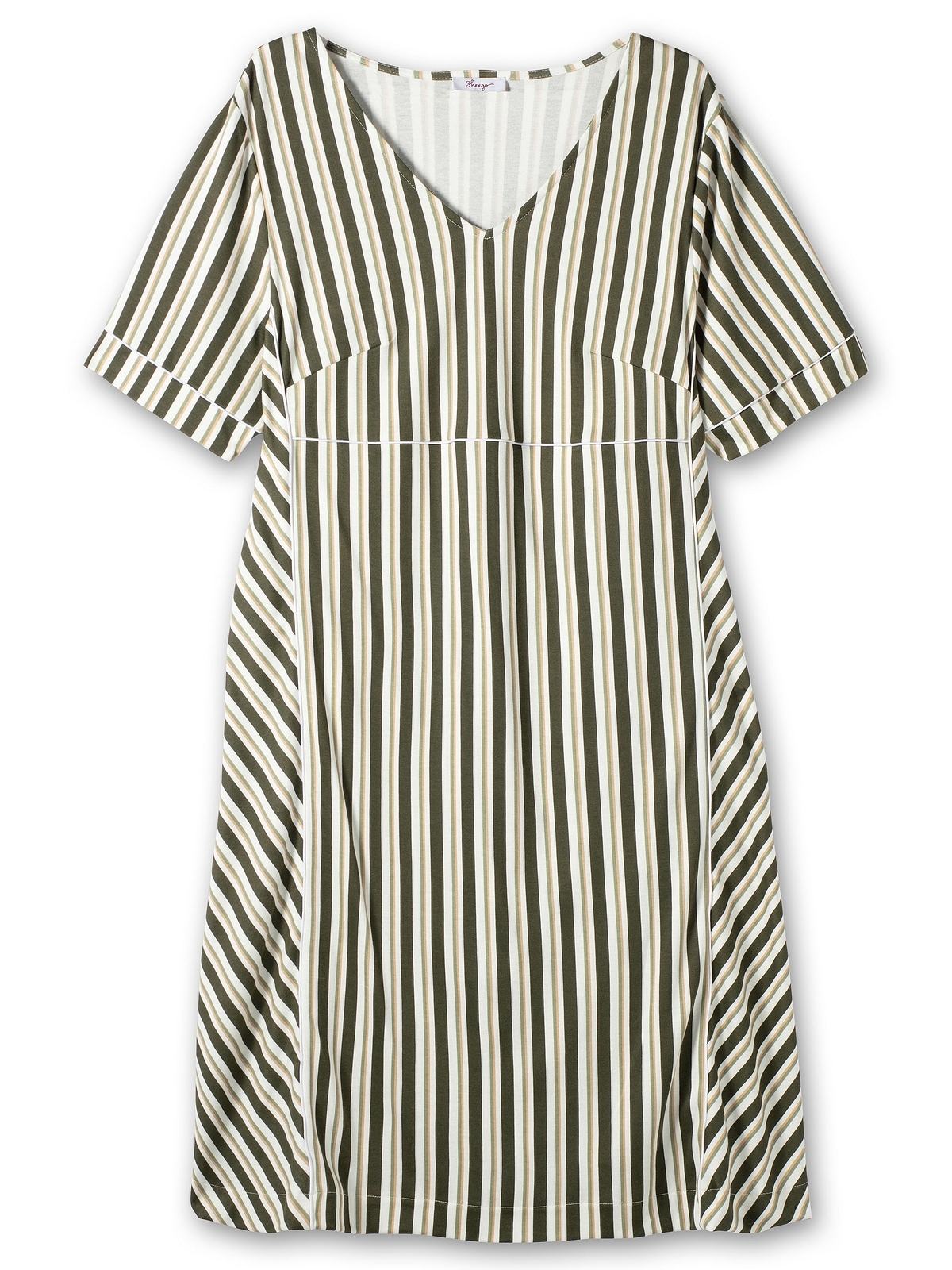 Sheego Jerseykleid »Große Größen«, im Streifen-Design, mit V-Ausschnitt